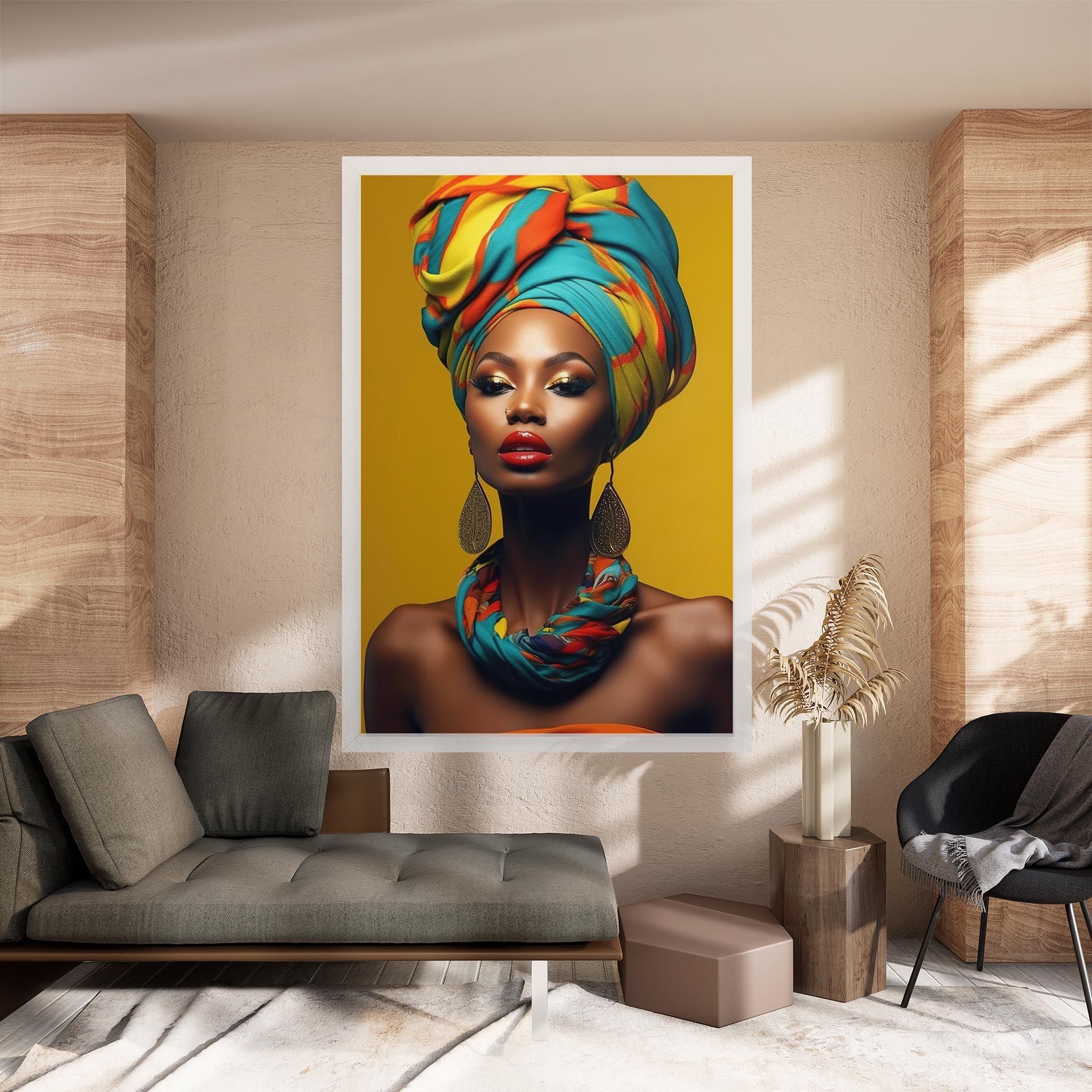 African Yellow Portrait mockup 8