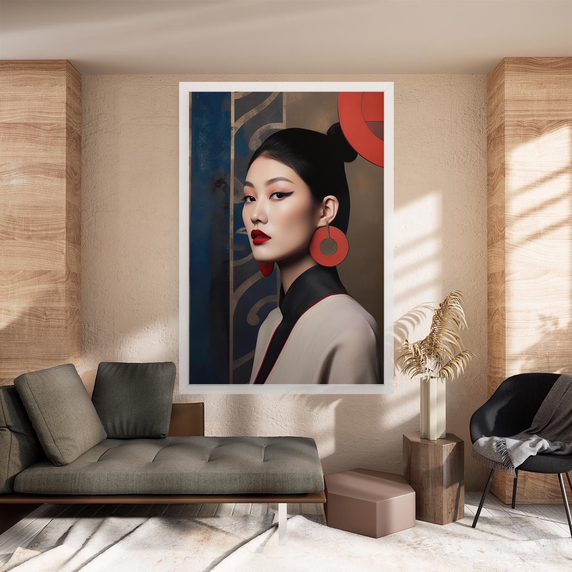 Asian Big Earrings mockup 8