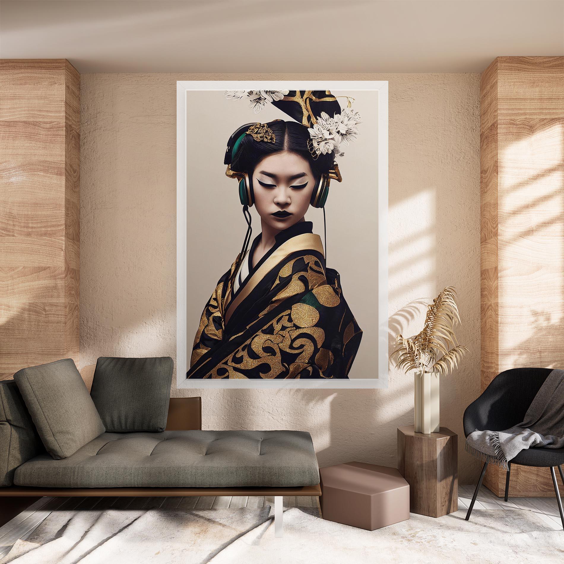 Картина на платно Kimono Headphones mockup 8