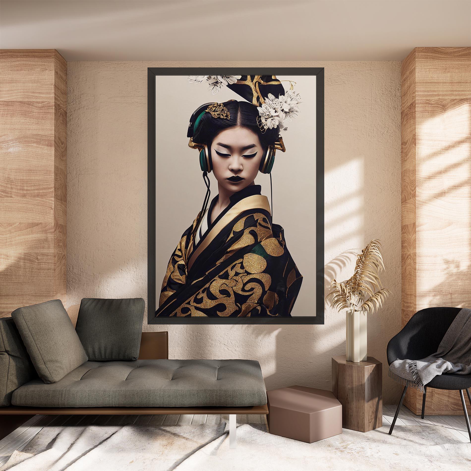 Картина на платно Kimono Headphones mockup 8