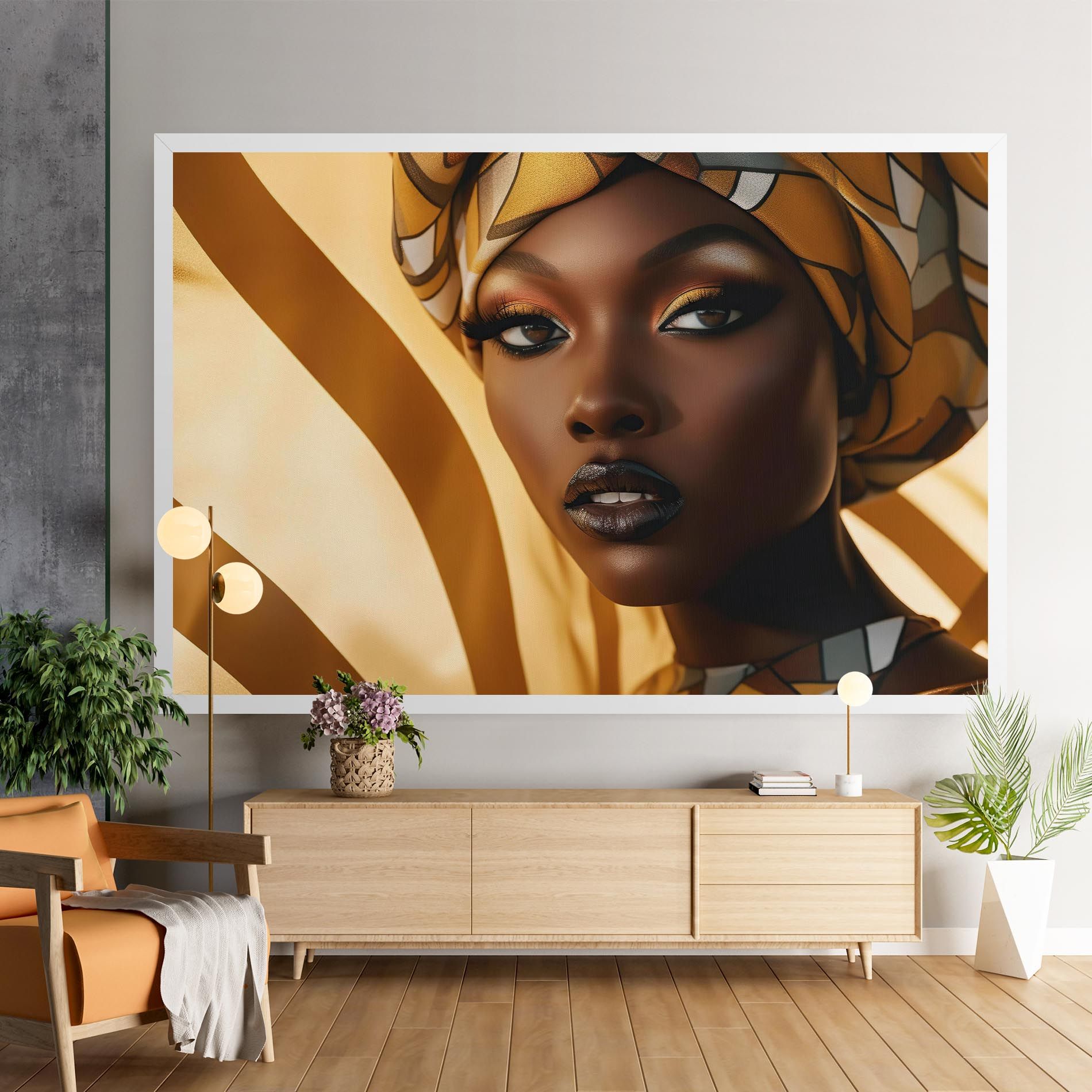 Fashion African Woman mockup 9