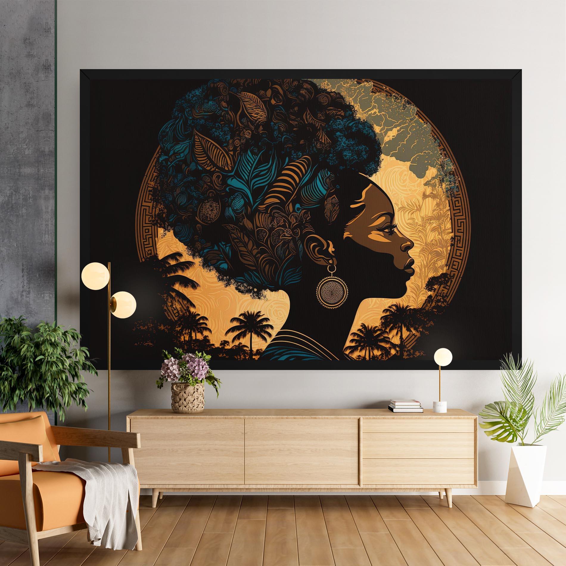 Картина на платно African Profile Woman mockup 9