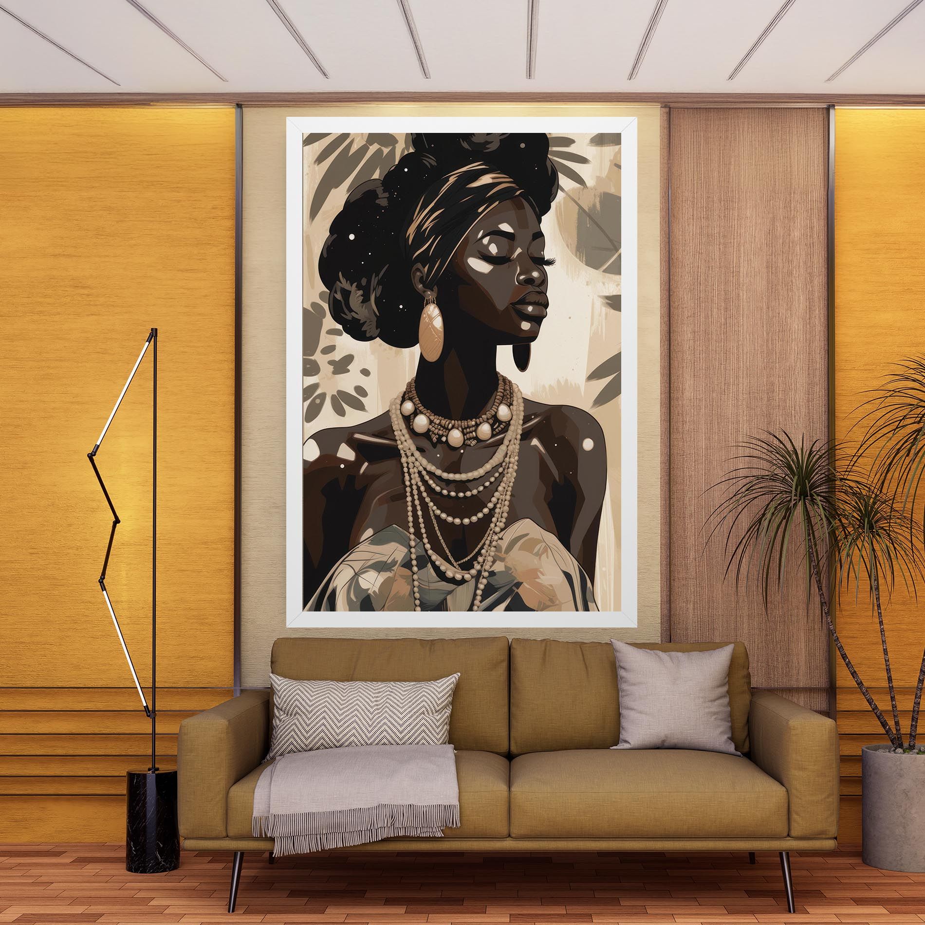 African Woman On Cream mockup 9