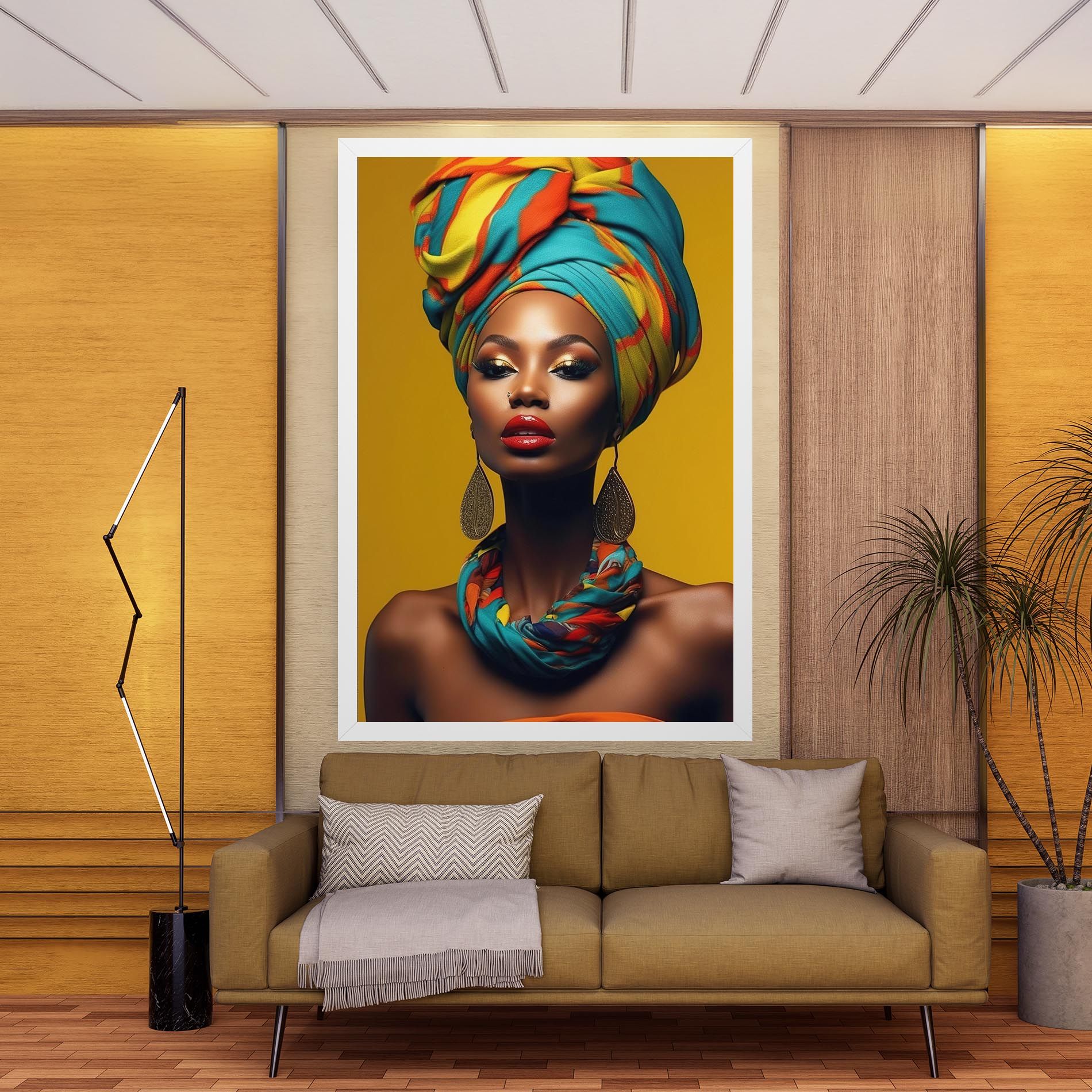 African Yellow Portrait mockup 9