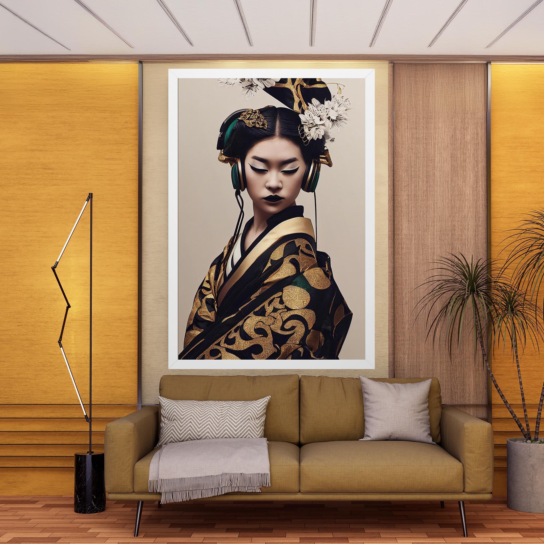 Картина на платно Kimono Headphones mockup 9