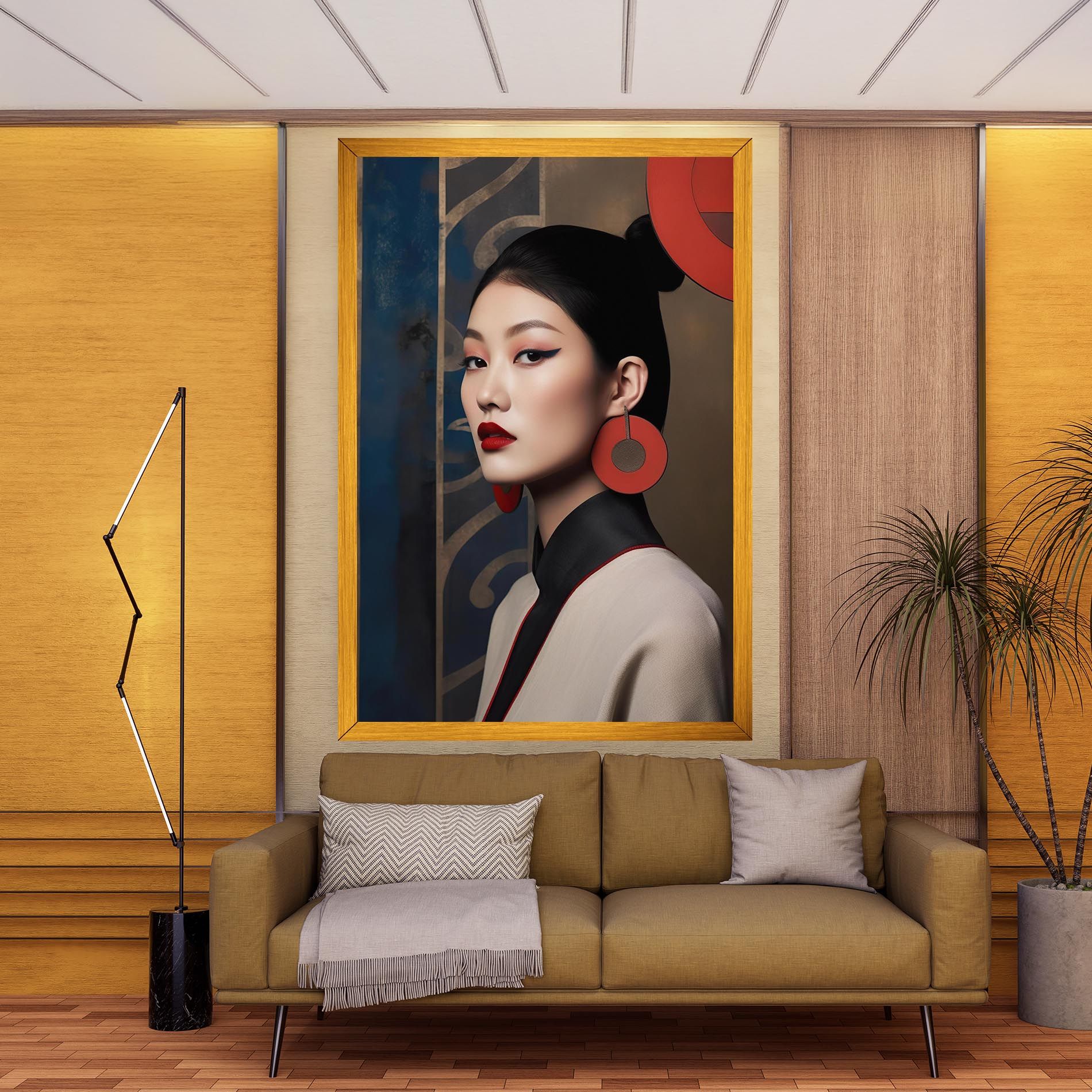 Asian Big Earrings mockup 9