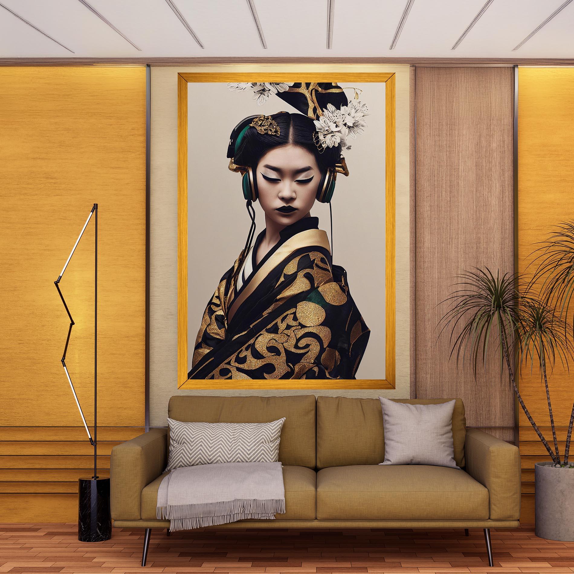 Картина на платно Kimono Headphones mockup 9