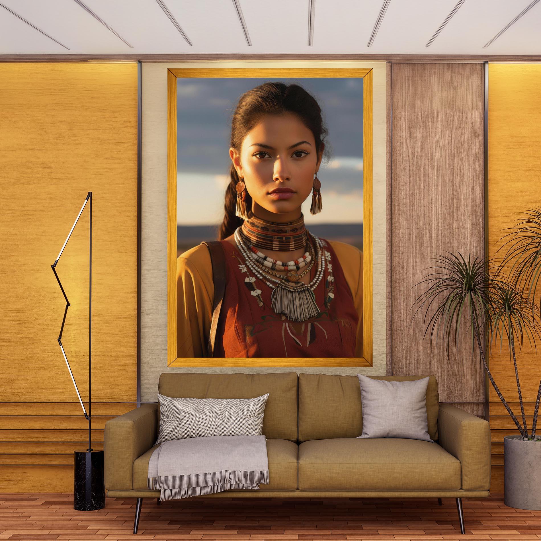 Картина на платно Native American Desert mockup 9