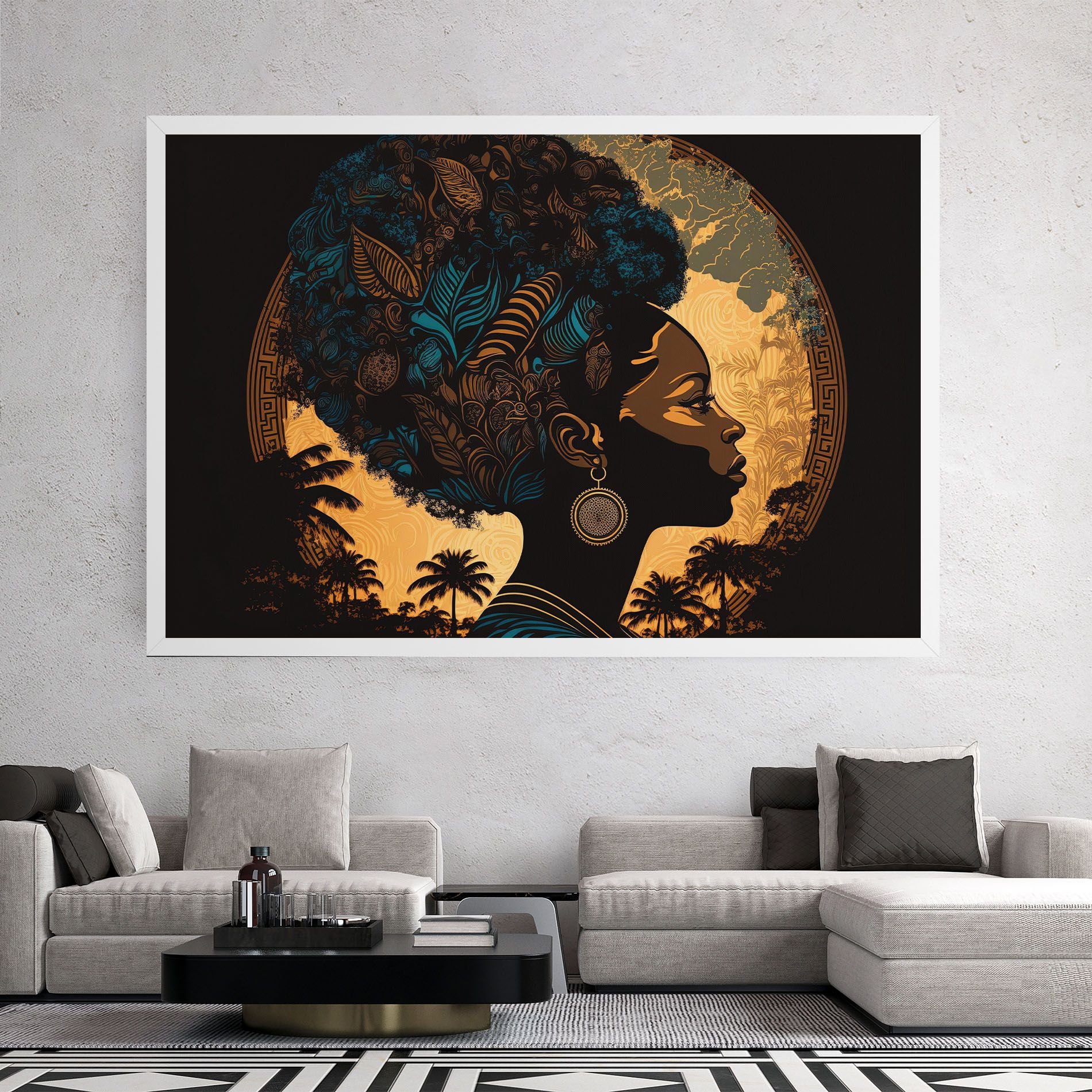 African Profile Woman mockup 2