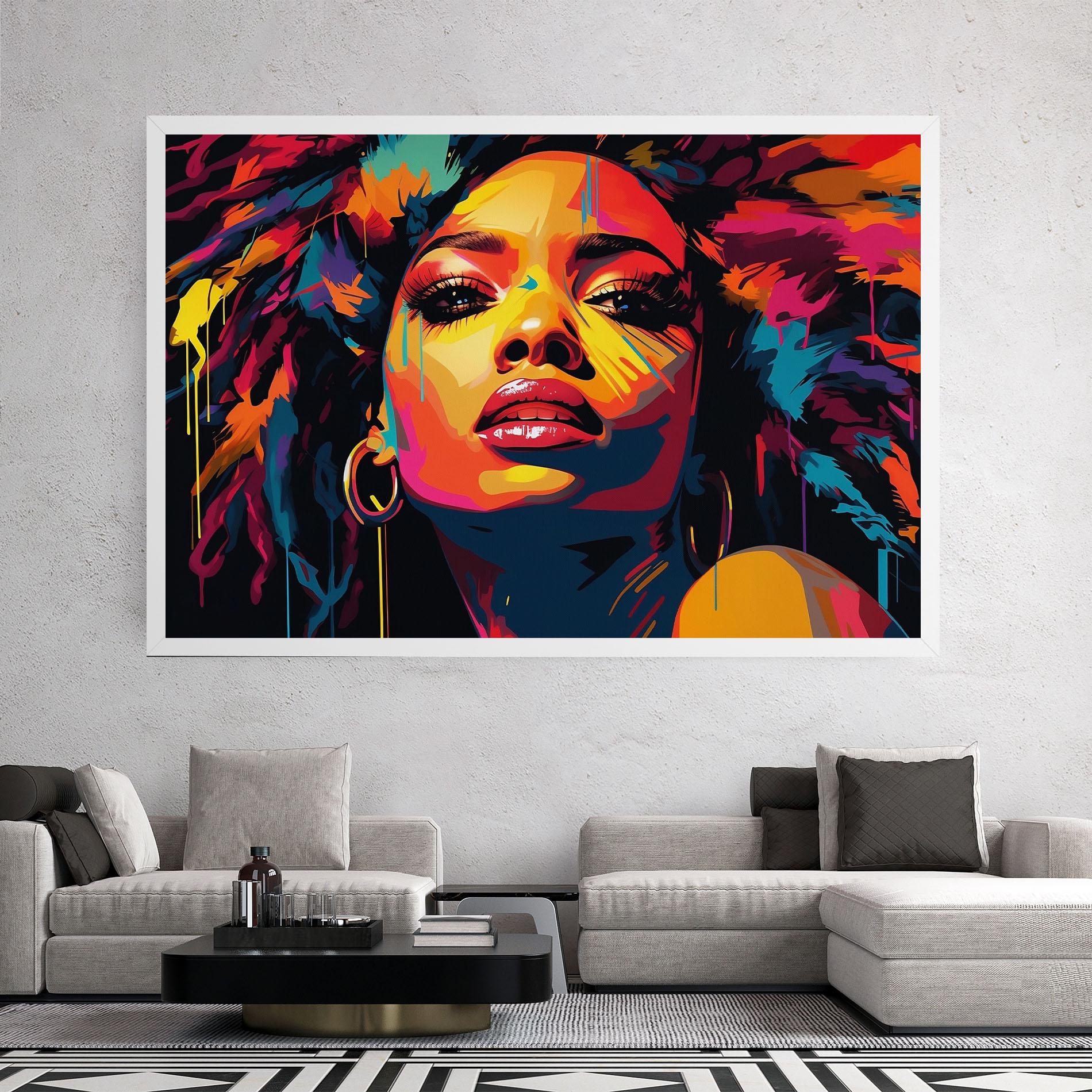 Картина на платно Beautiful African Art mockup 2