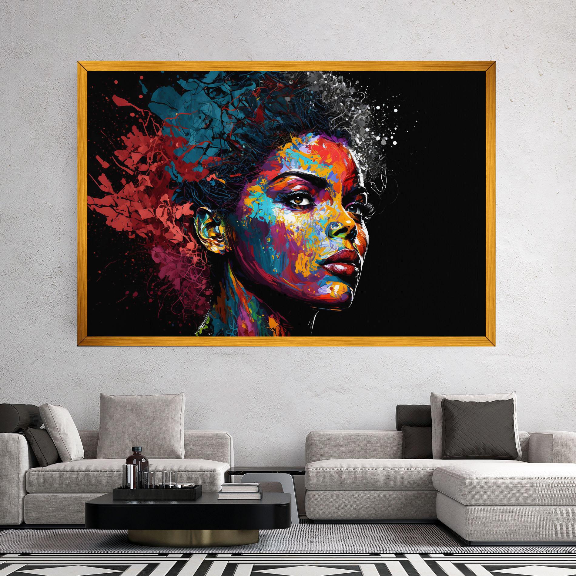 Картина на платно American Woman Splashes mockup 2