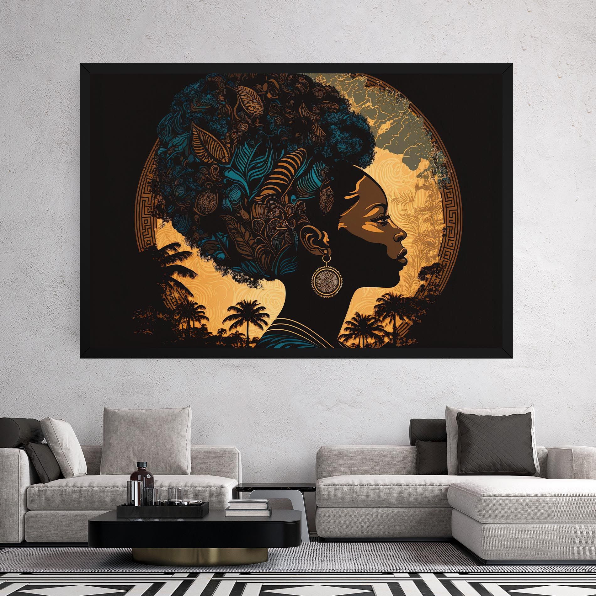 African Profile Woman mockup 2