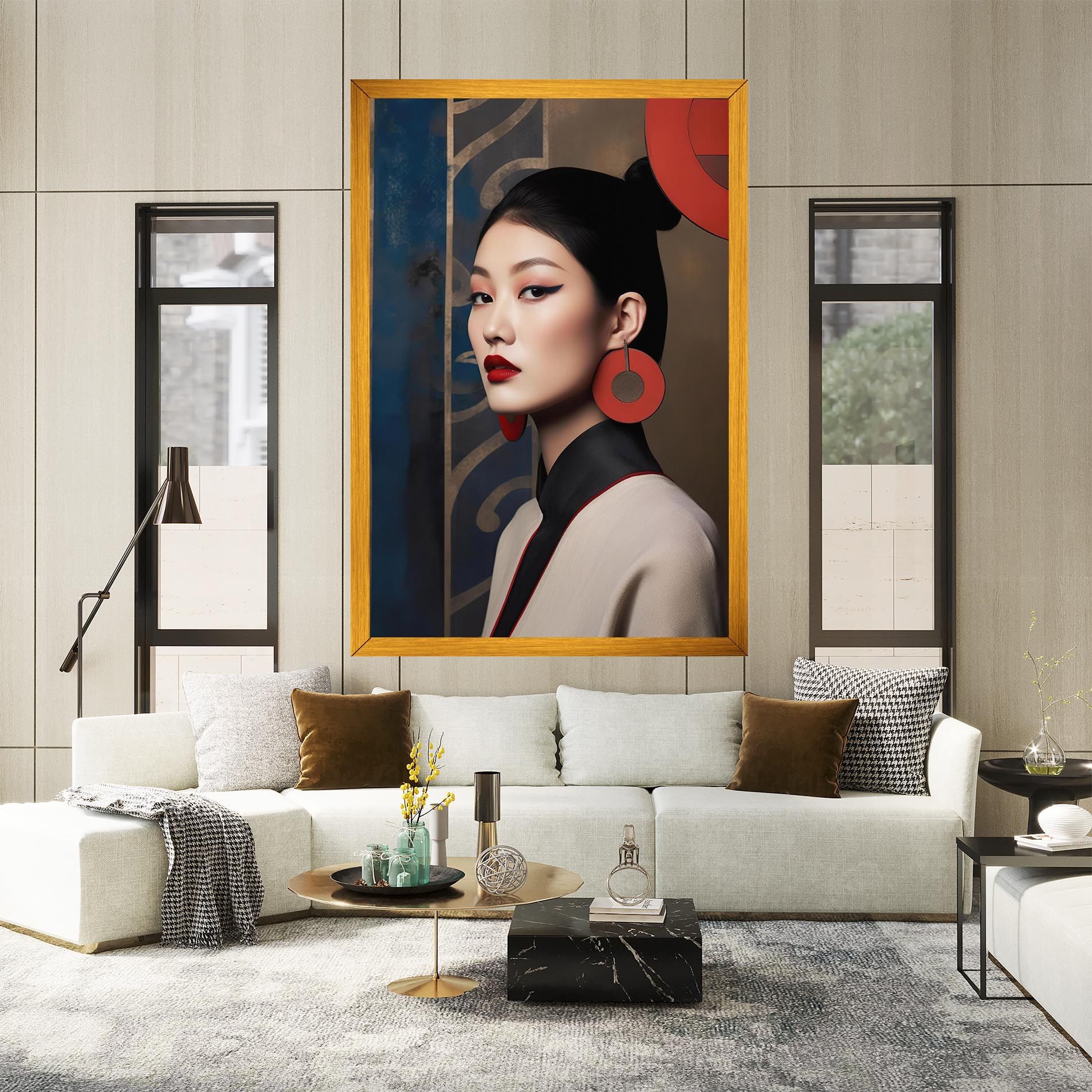 Asian Big Earrings mockup 2