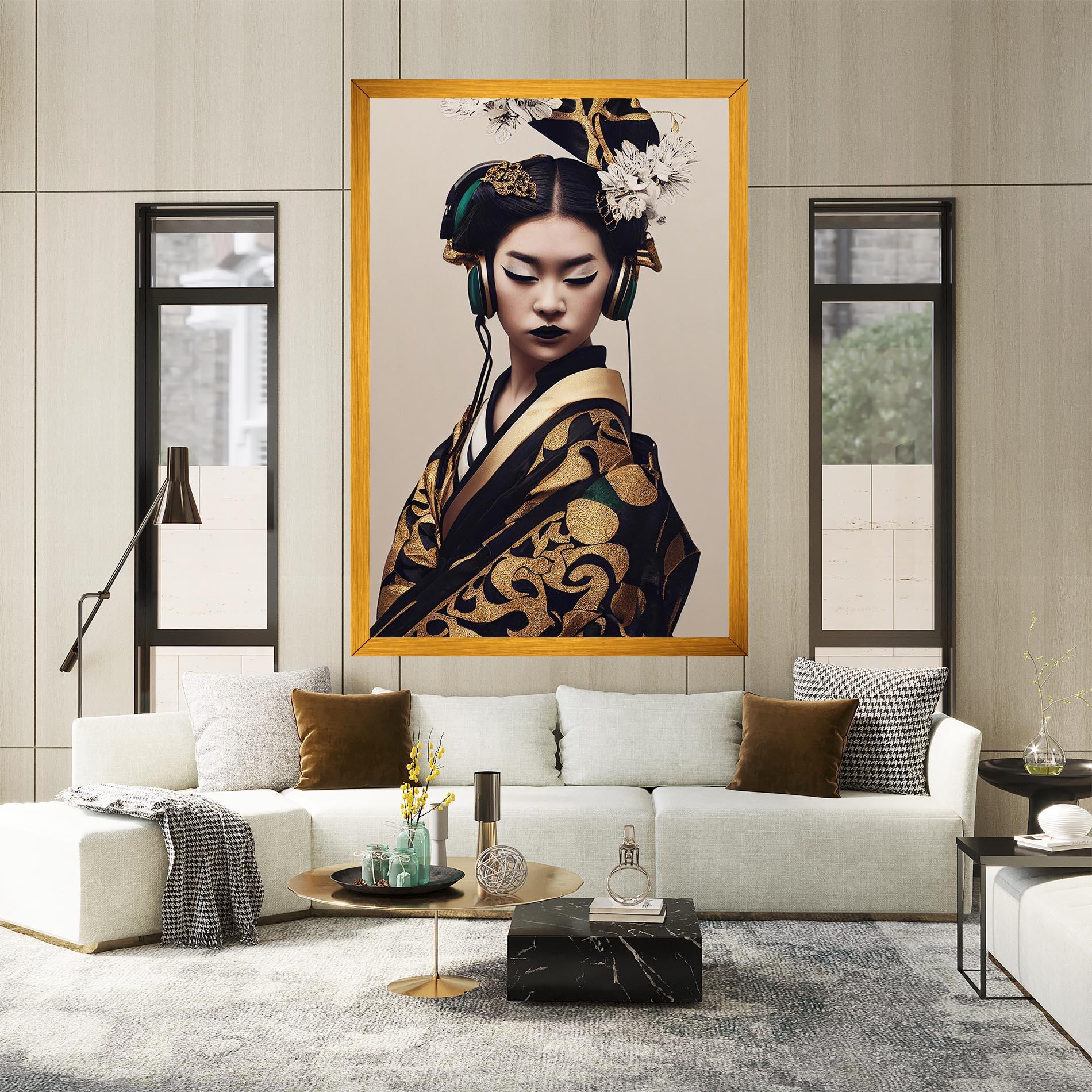 Картина на платно Kimono Headphones mockup 2