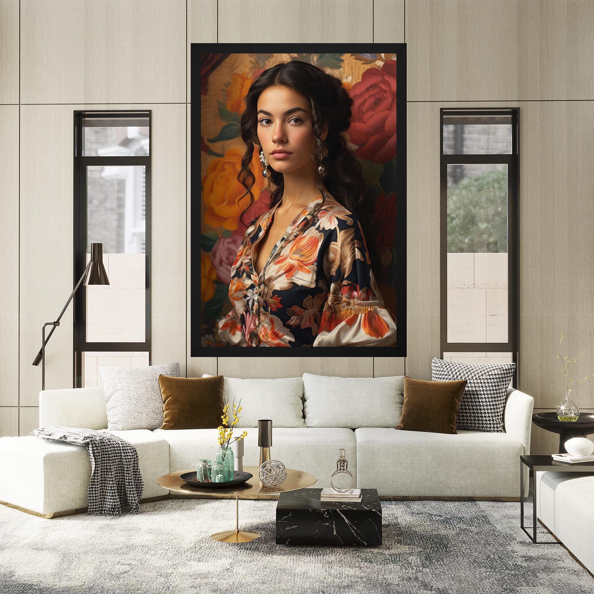 Floral Dress Lady mockup 2