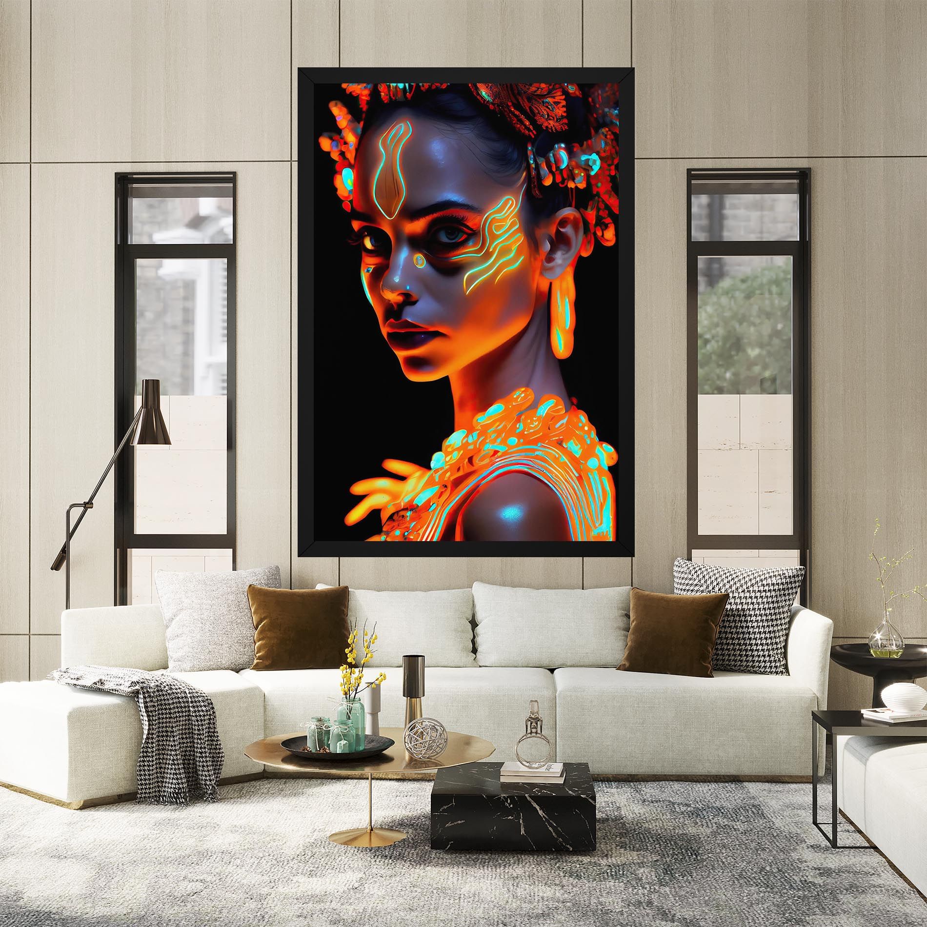 Glowing Face Paint mockup 2