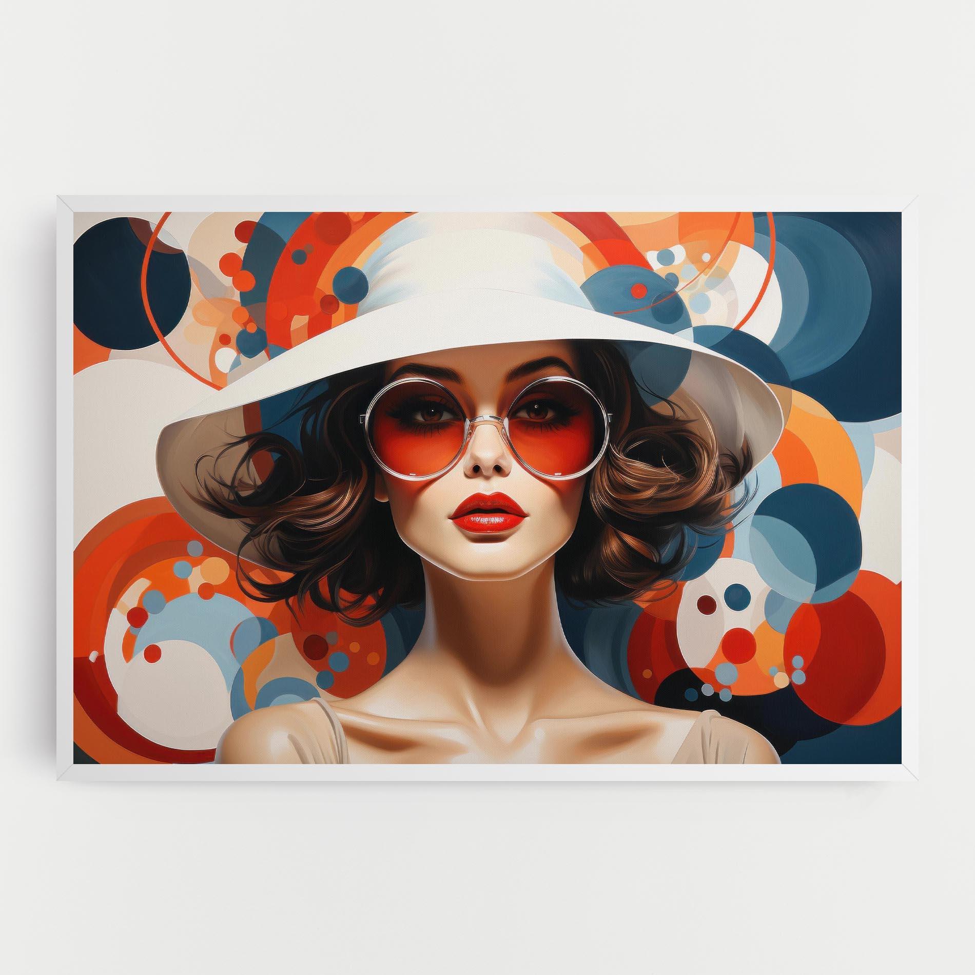 Картина на платно Big Glasses Woman mockup 0