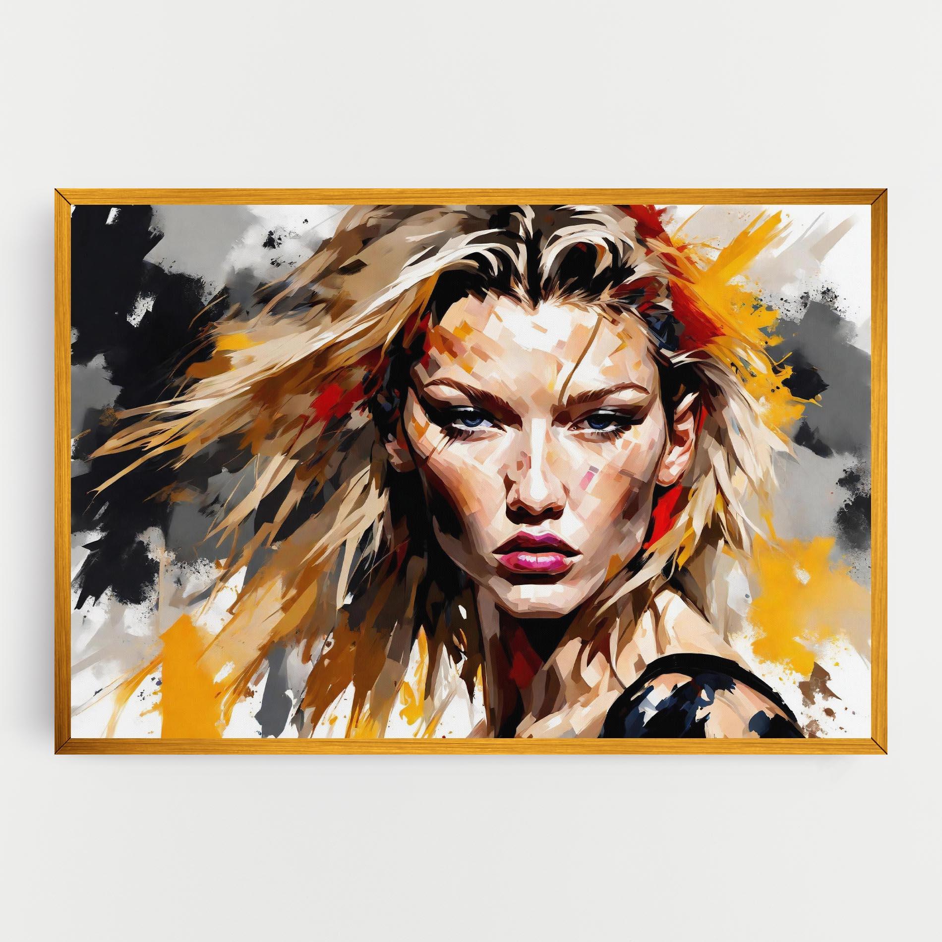 Картина на платно Blond Hair Splash mockup 0