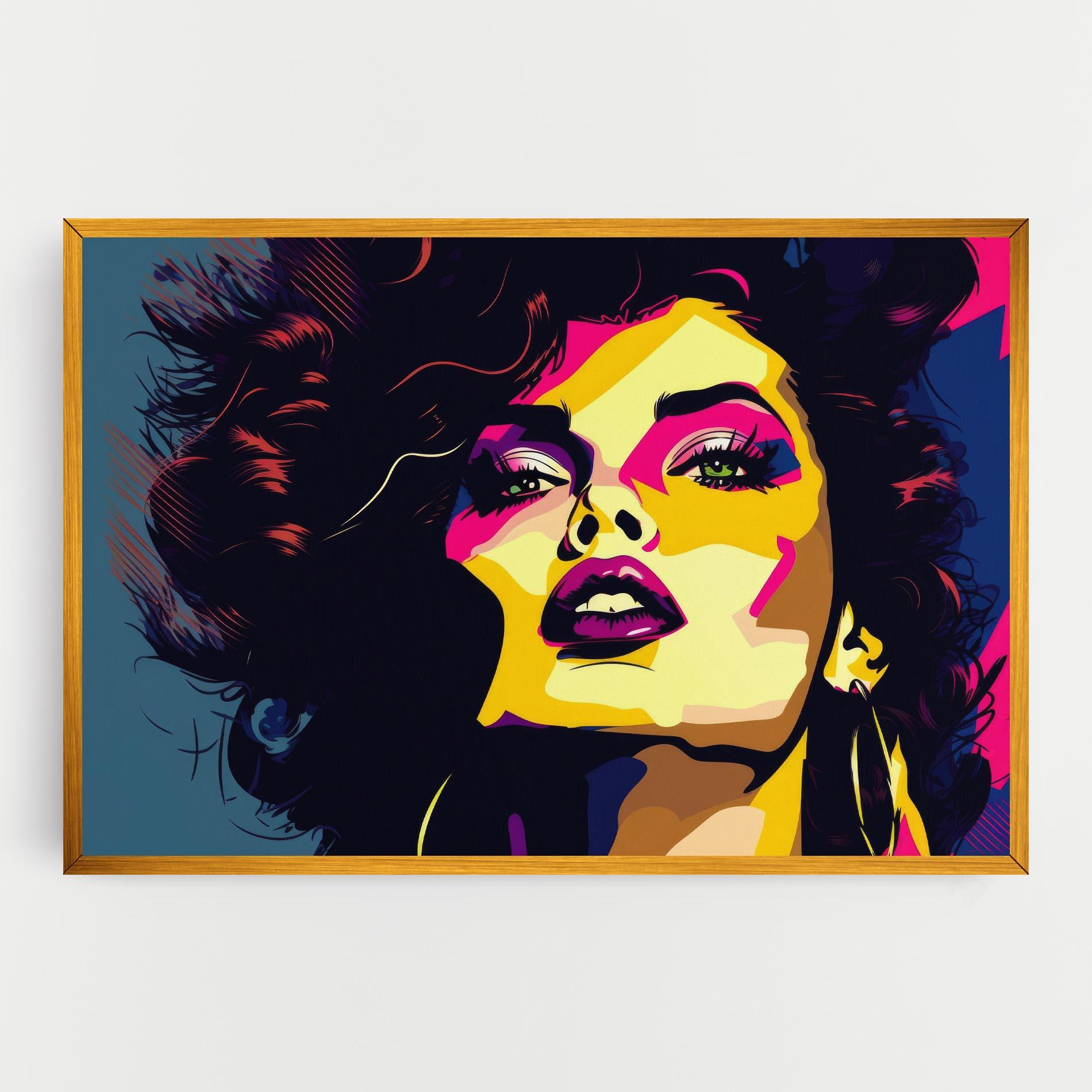 Картина на платно Pop Art Portrait Woman mockup 0