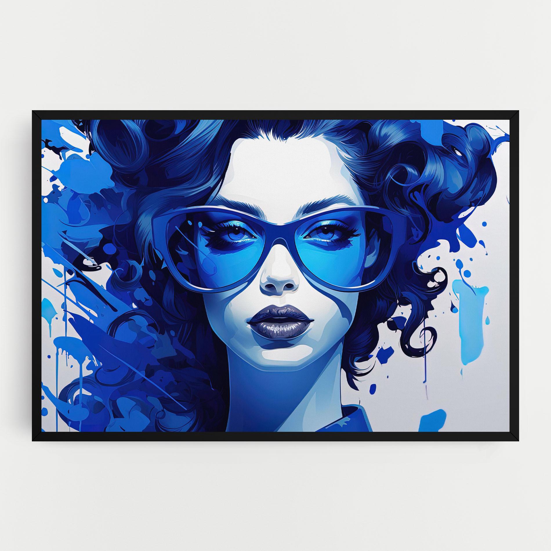 Картина на платно Big Blue Glasses mockup 0