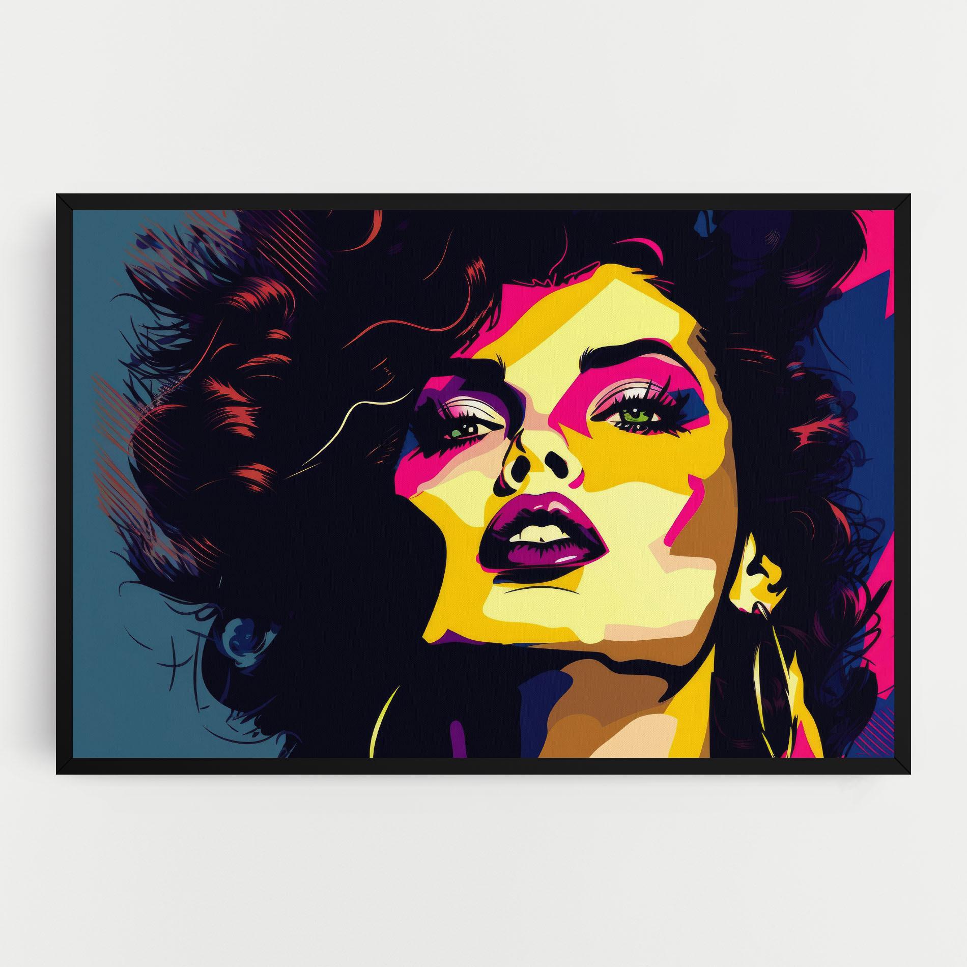 Картина на платно Pop Art Portrait Woman mockup 0