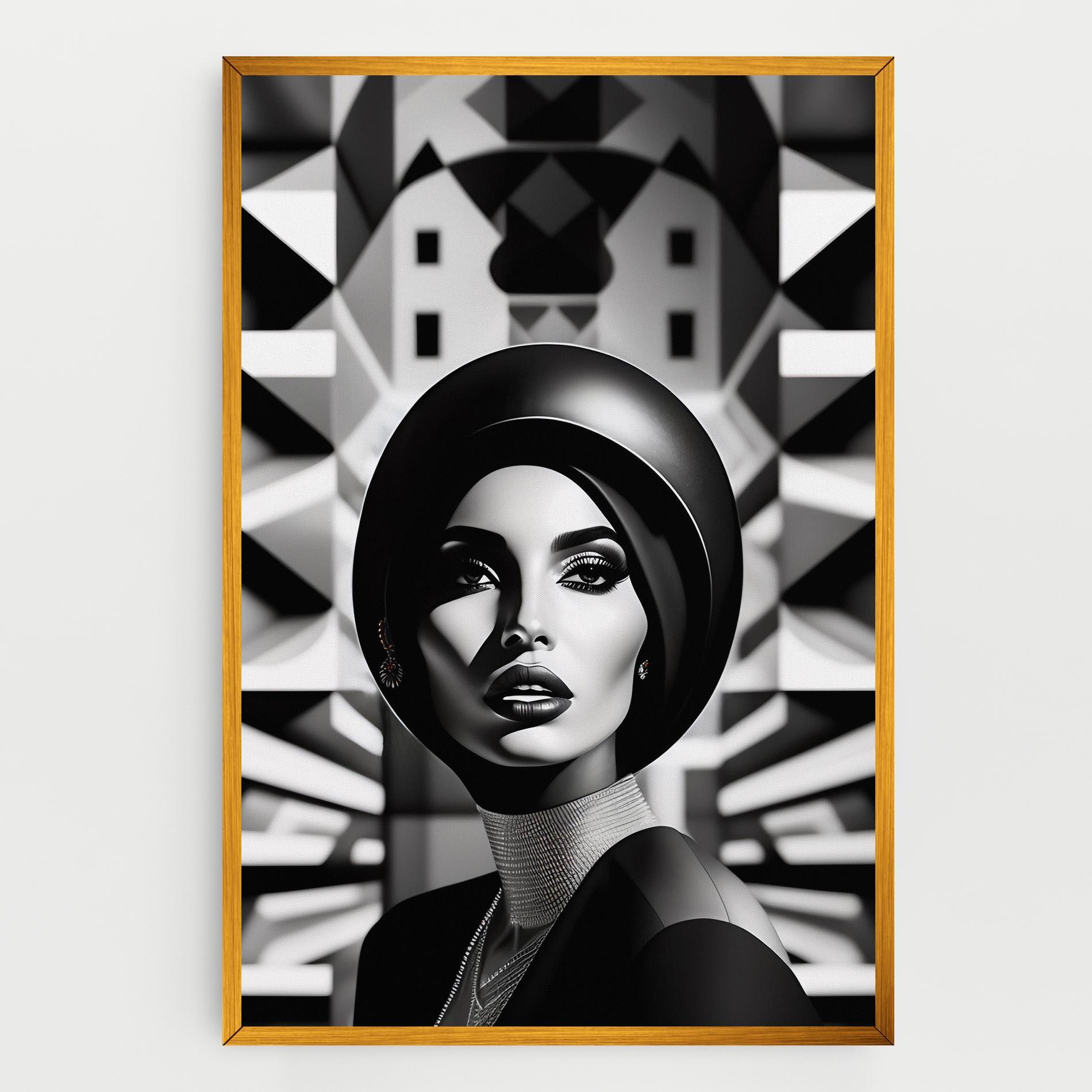 Картина на платно Big Black Hat mockup 0