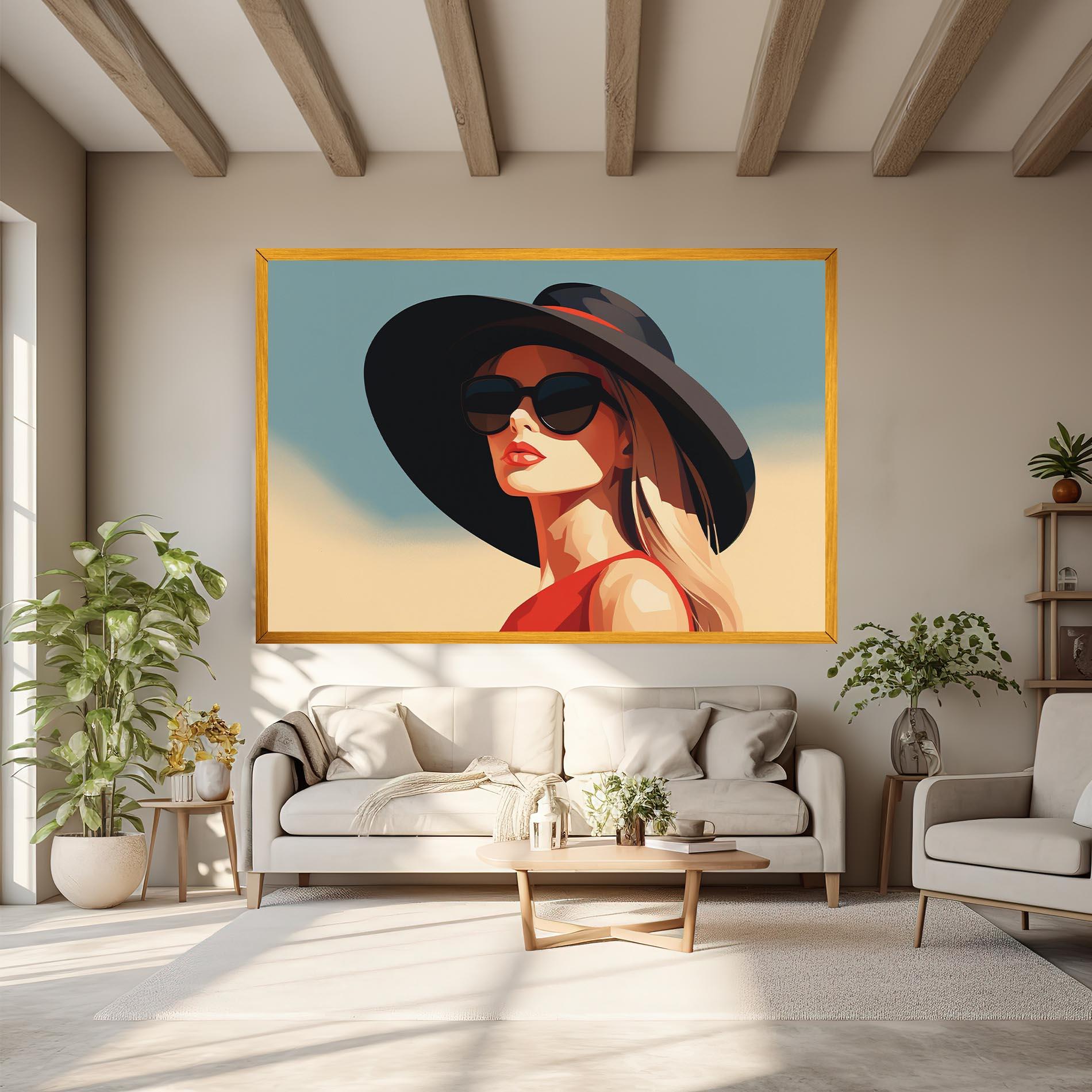 Картина на платно Caucasian Glamor Model mockup 6