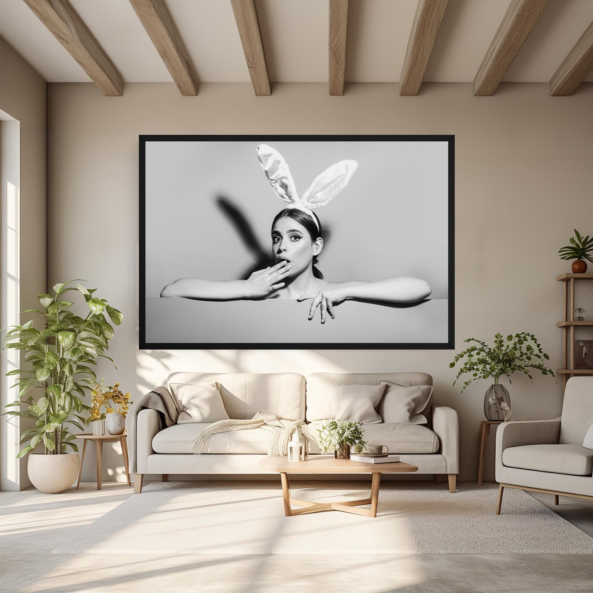 Bunny Ears Peeking mockup 6