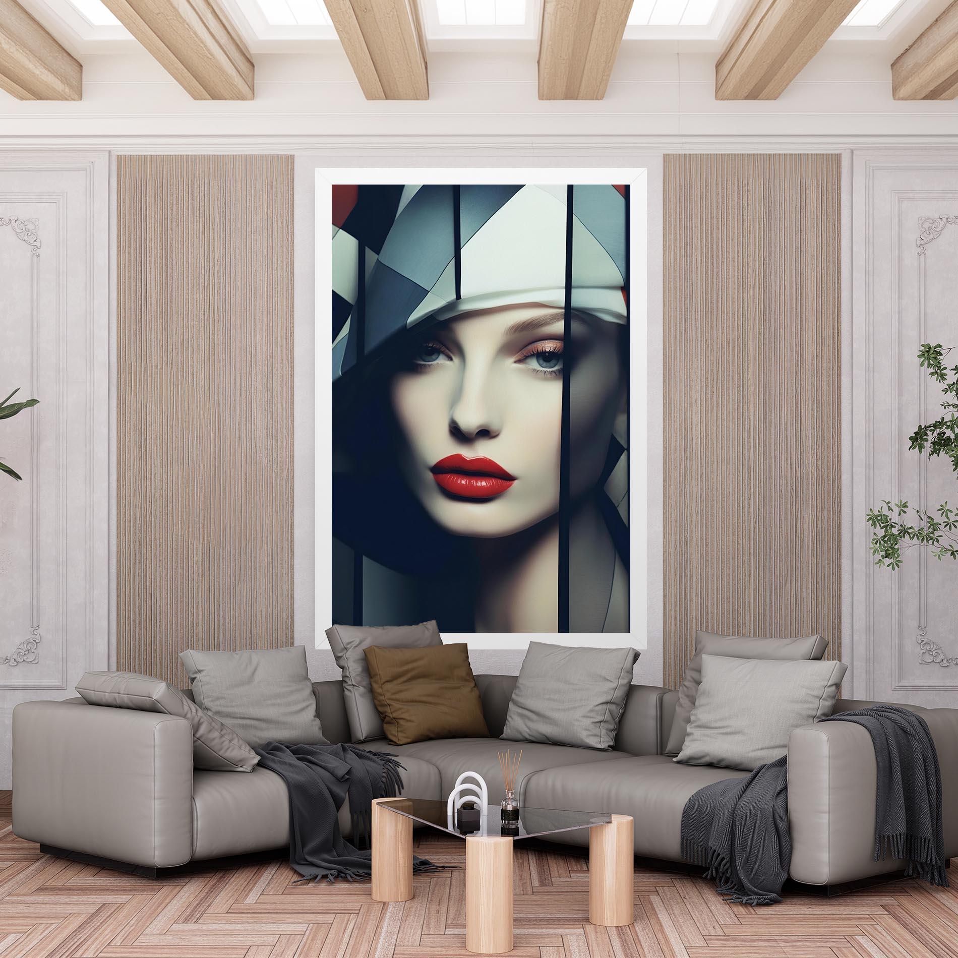 Картина на платно Big Juicy Lips Woman mockup 6