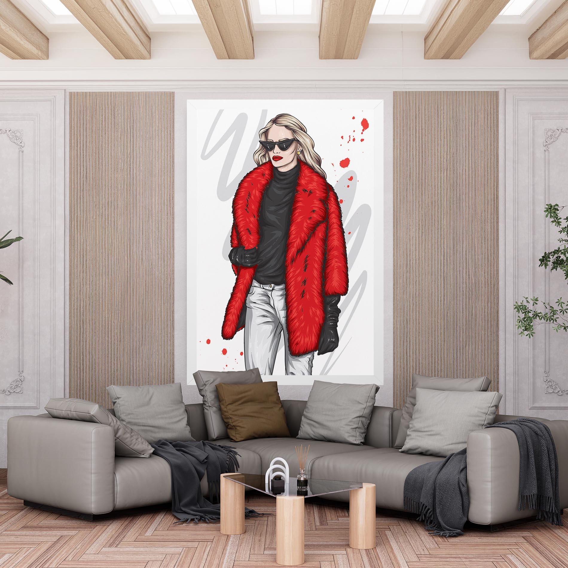 Картина на платно Black Blouse Woman mockup 6