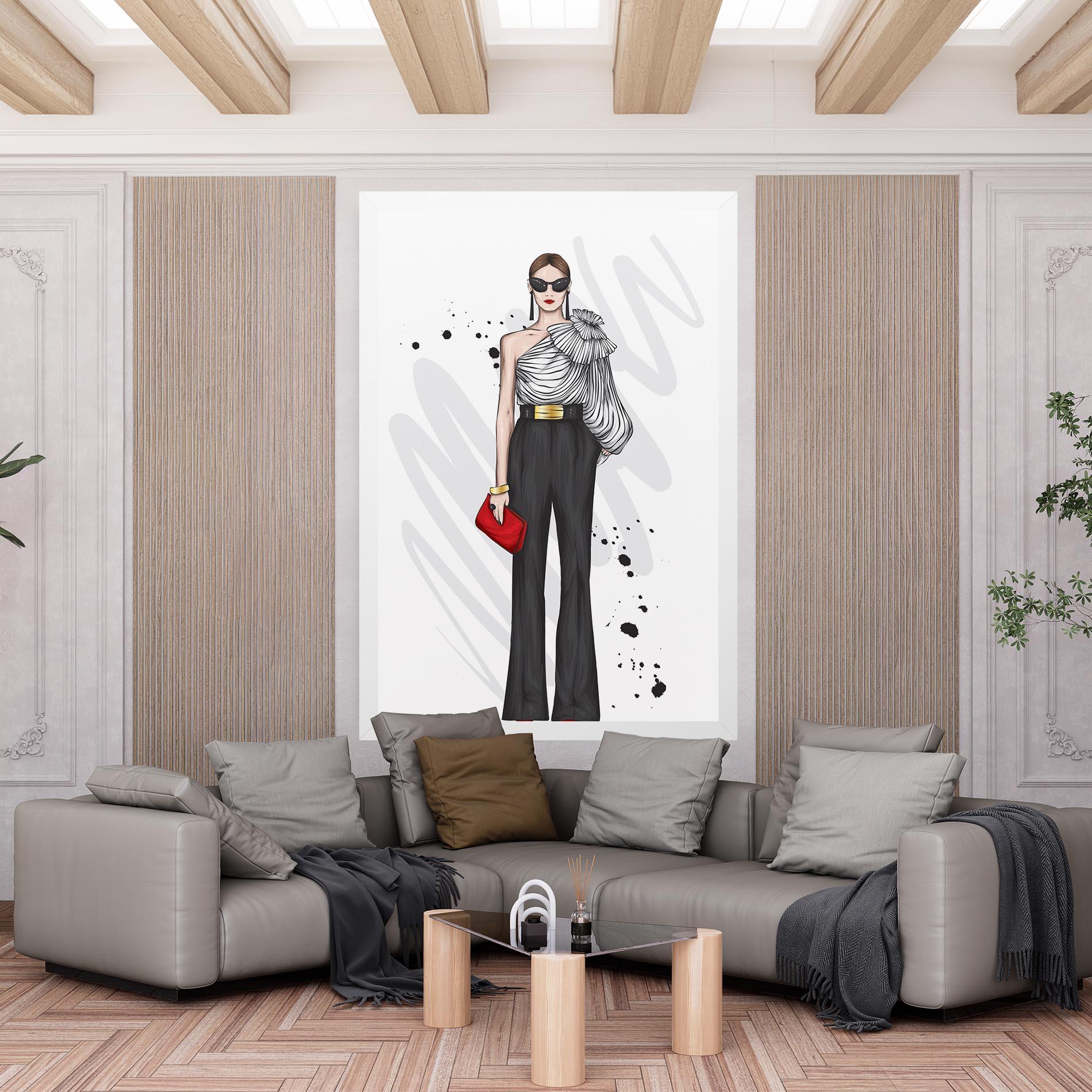 Картина на платно Tall Black Pants mockup 6