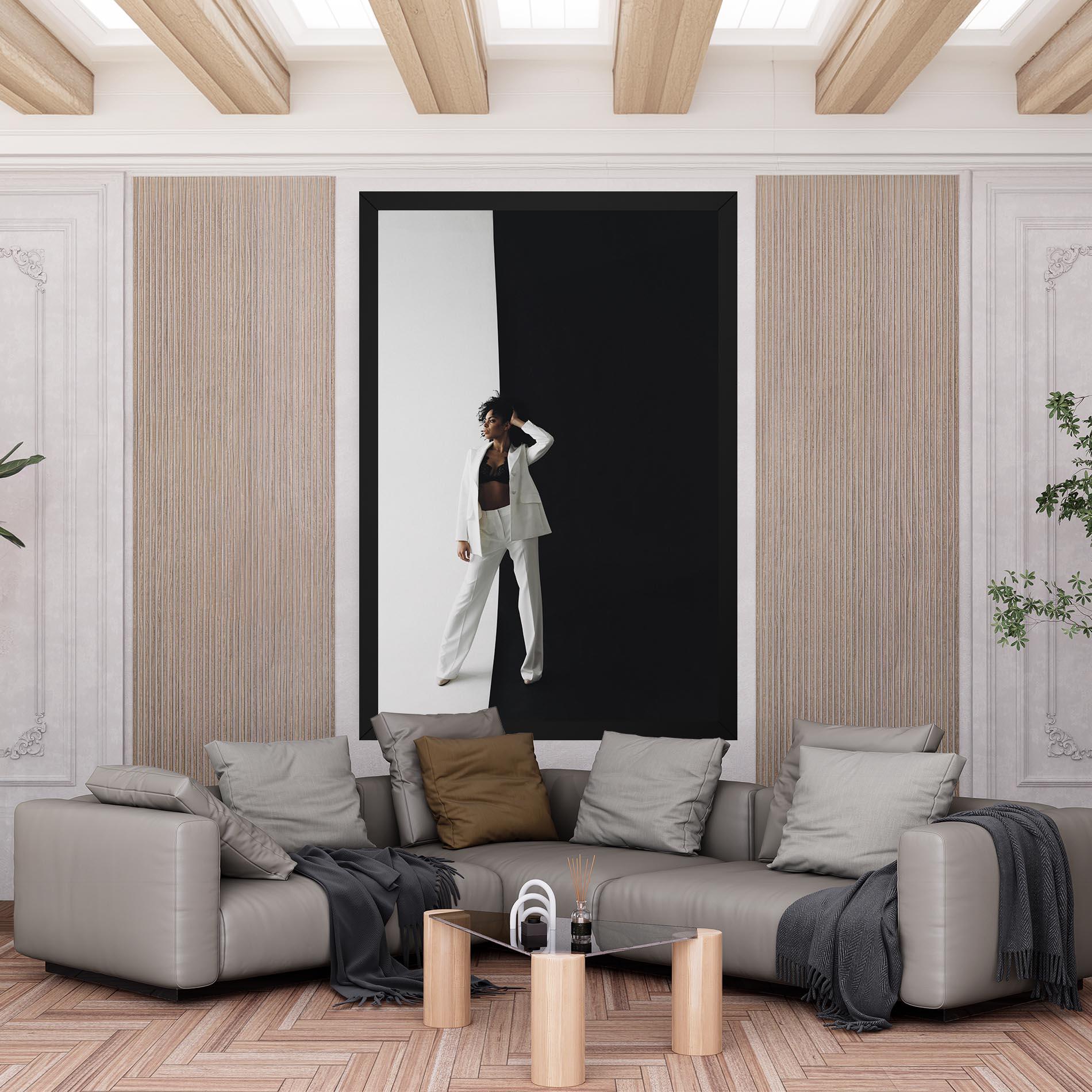 Картина на платно African Girl White Outfit mockup 6