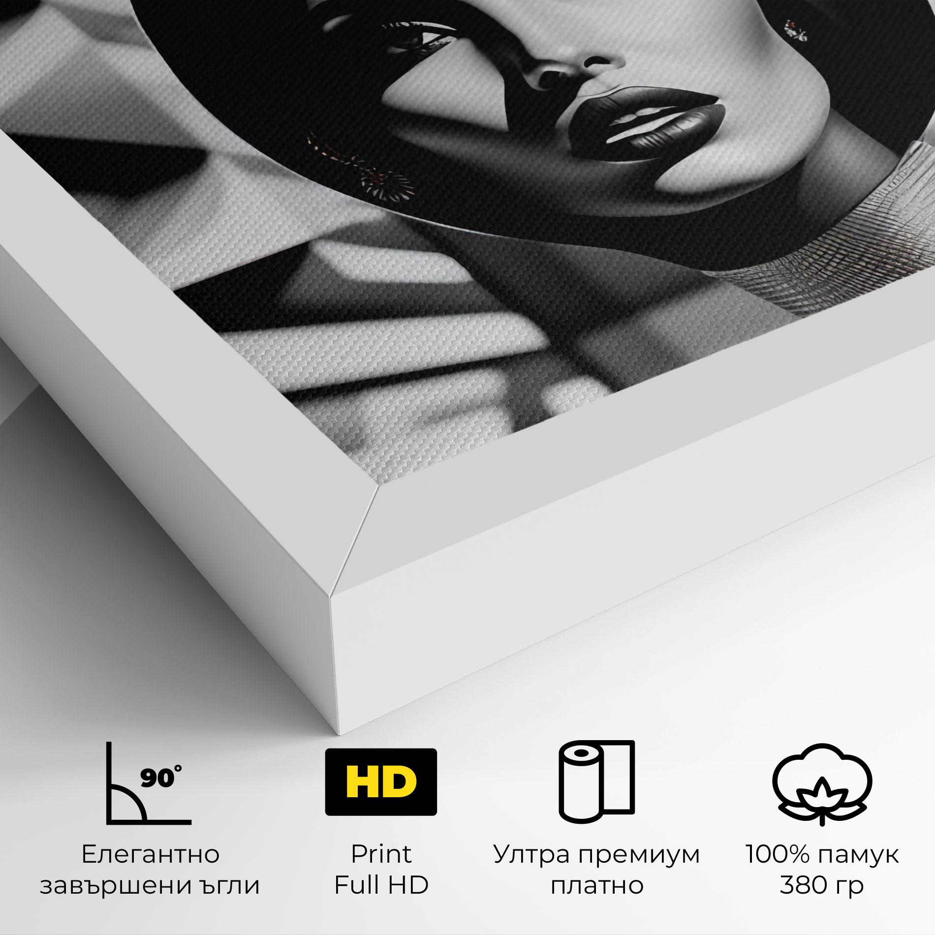 Картина на платно Big Black Hat mockup 4
