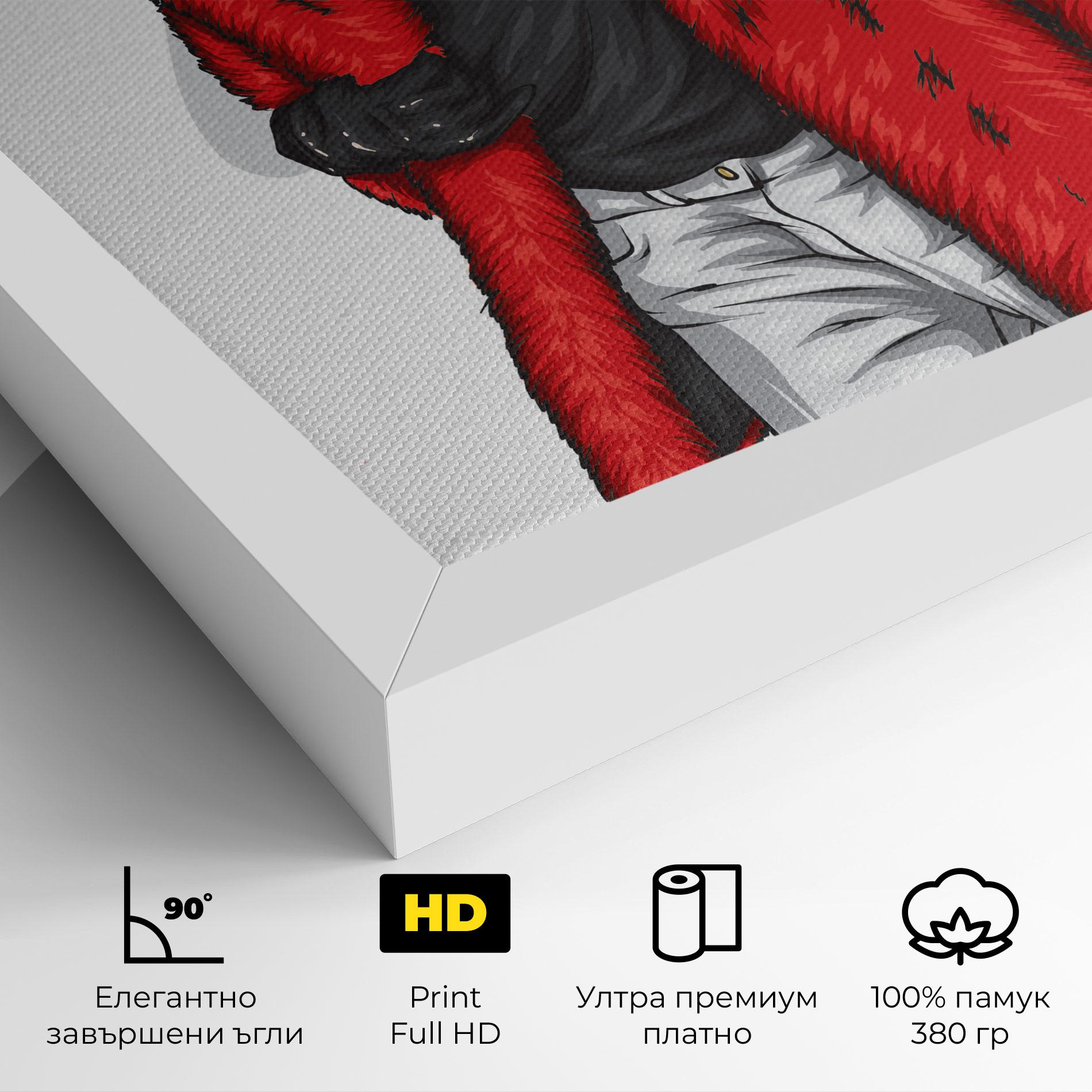 Картина на платно Black Blouse Woman mockup 4