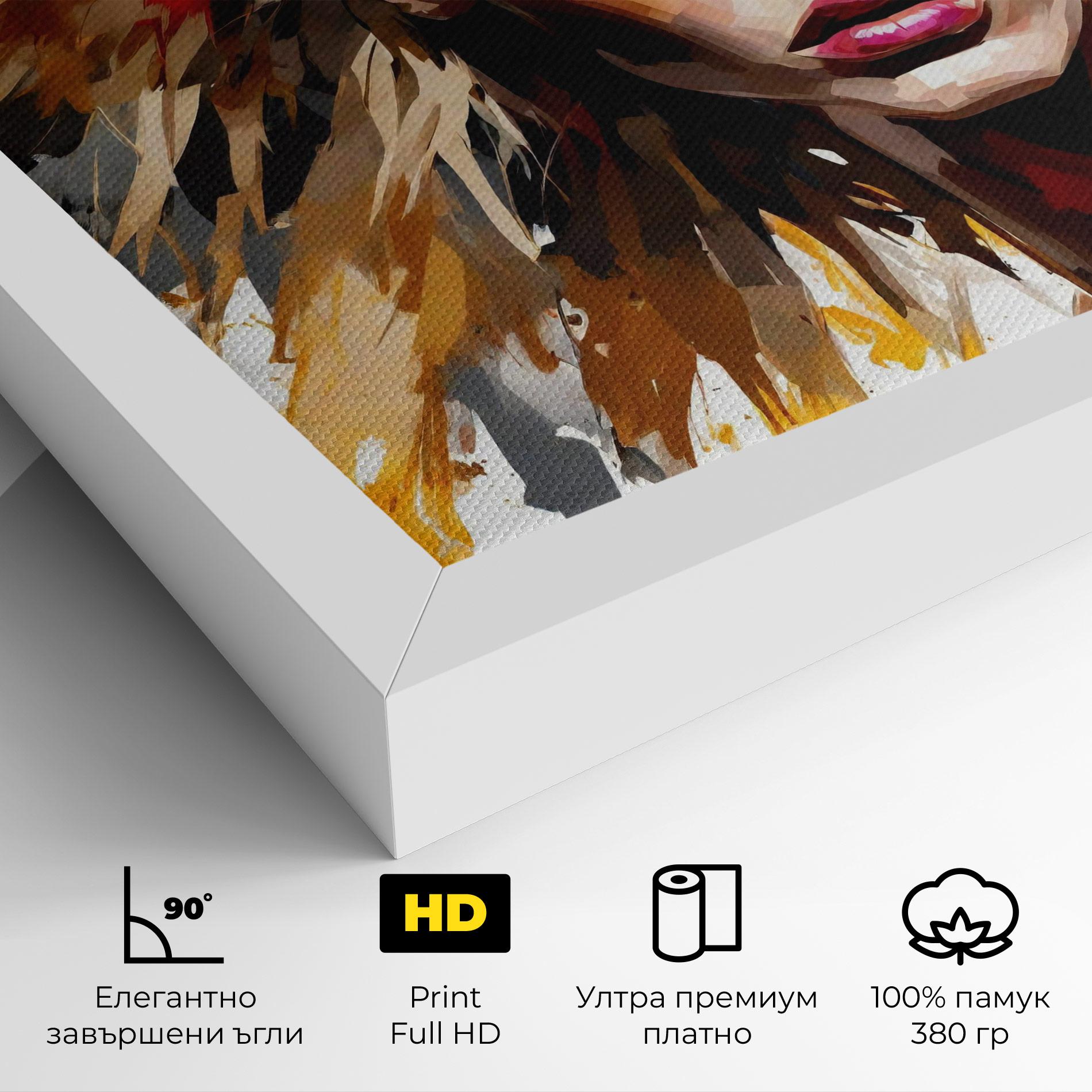 Картина на платно Blond Hair Splash mockup 4
