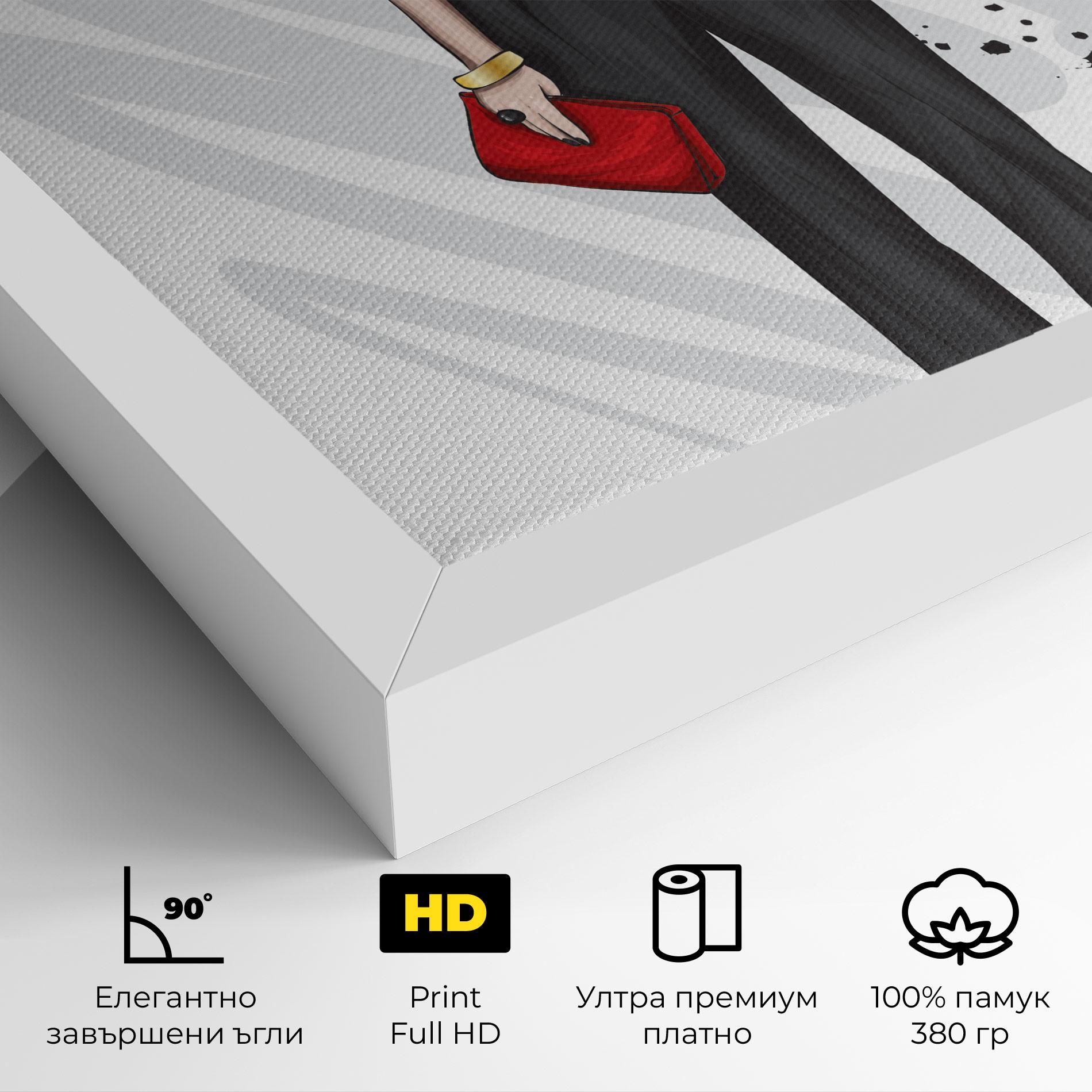 Картина на платно Tall Black Pants mockup 4