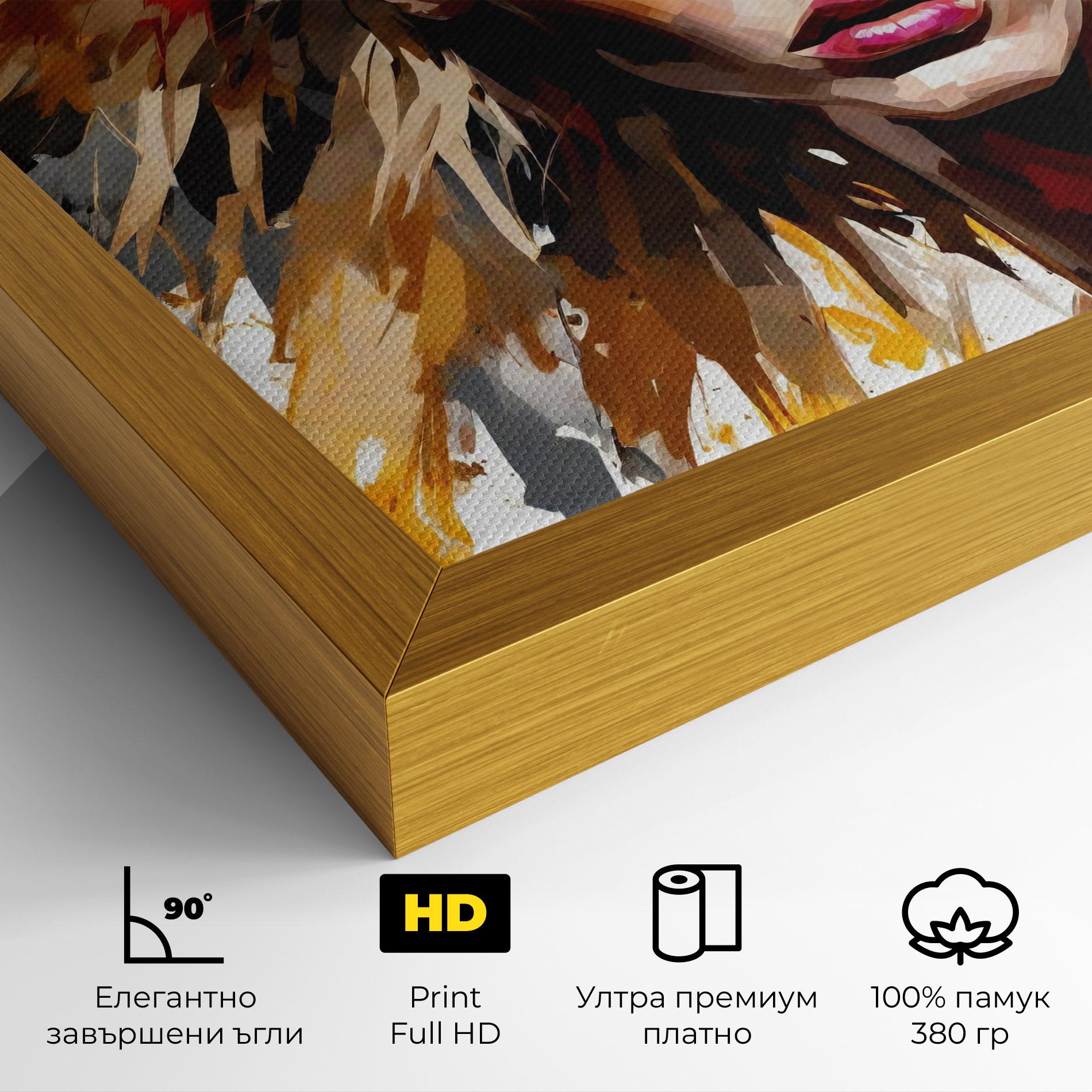 Картина на платно Blond Hair Splash mockup 4