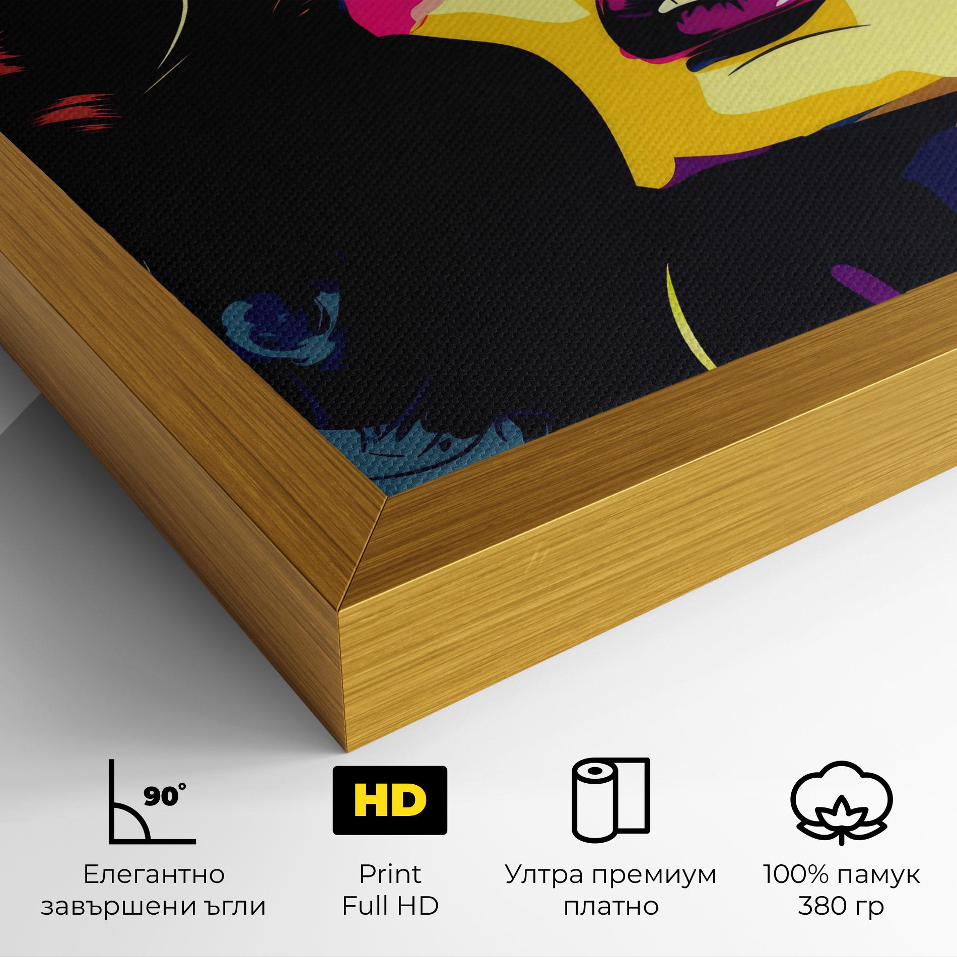 Картина на платно Pop Art Portrait Woman mockup 4