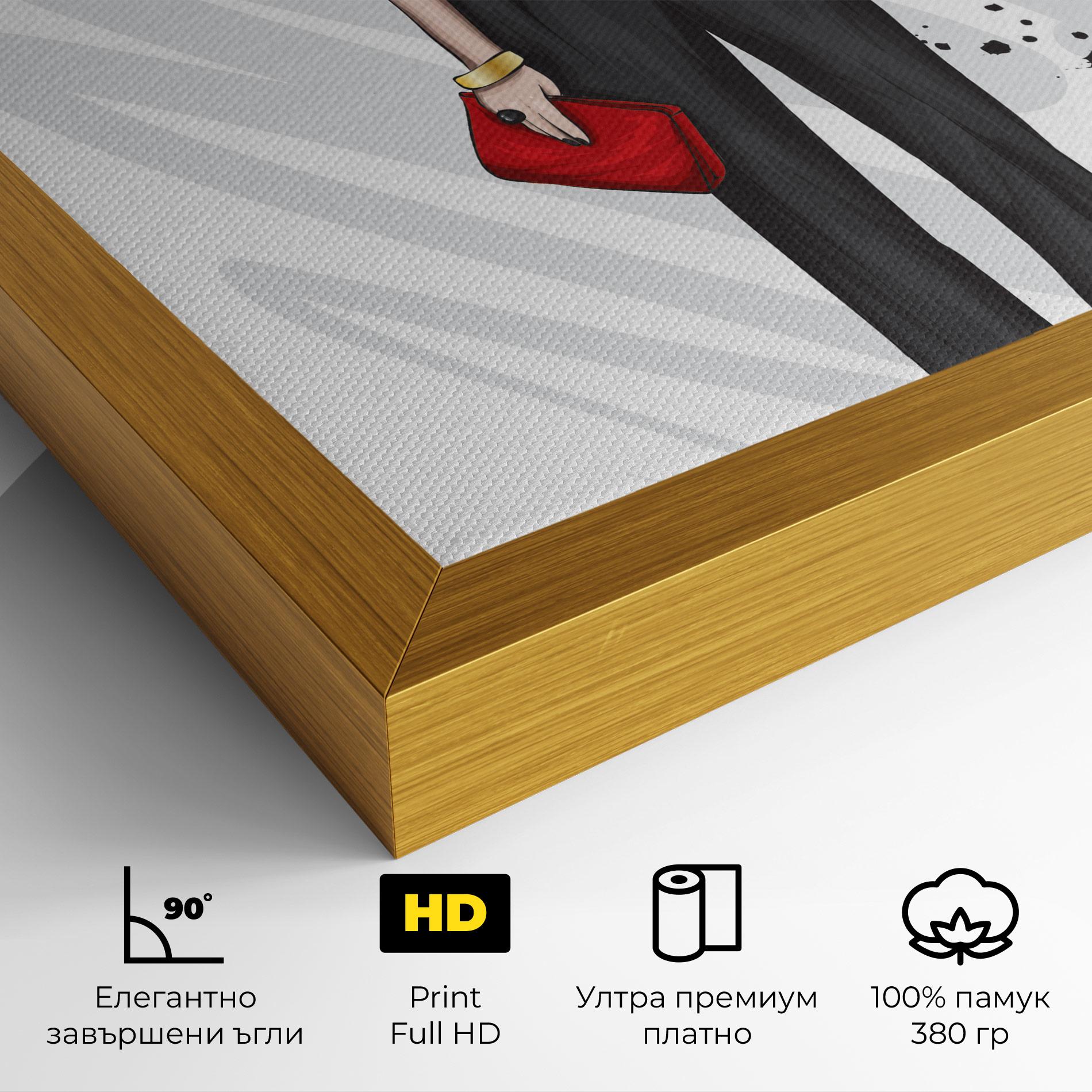 Картина на платно Tall Black Pants mockup 4