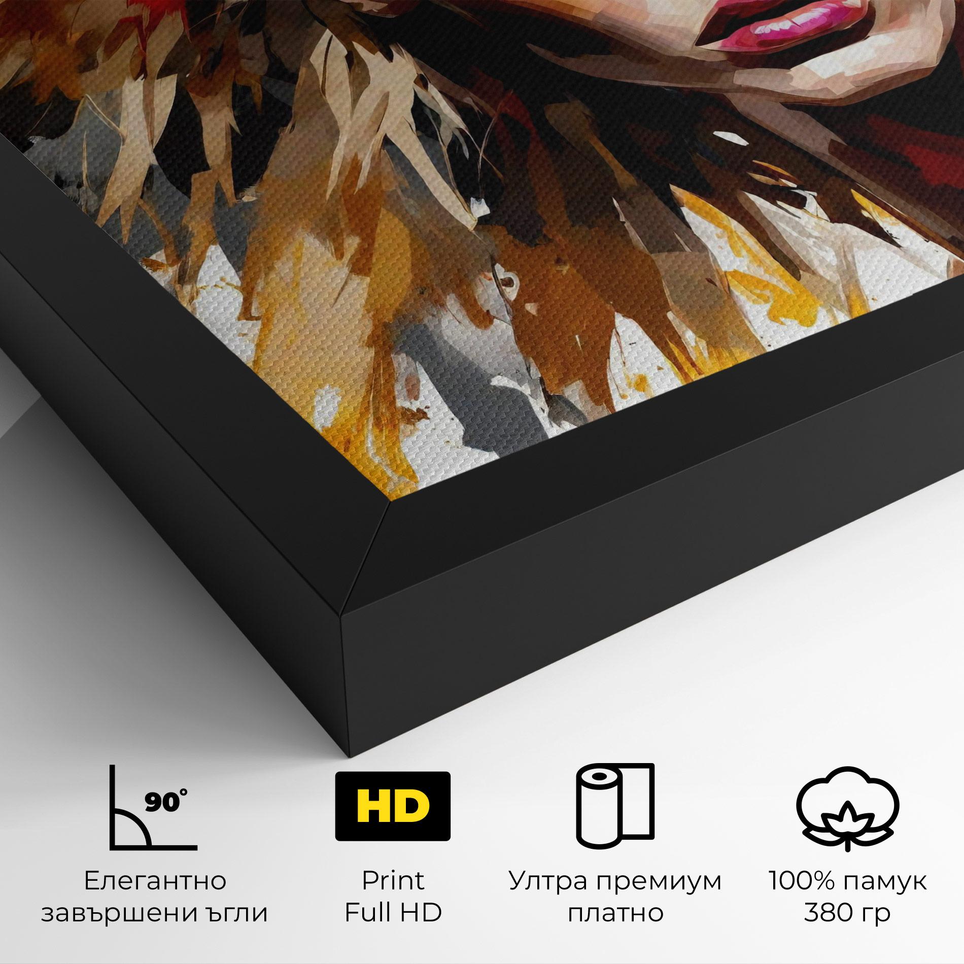 Картина на платно Blond Hair Splash mockup 4