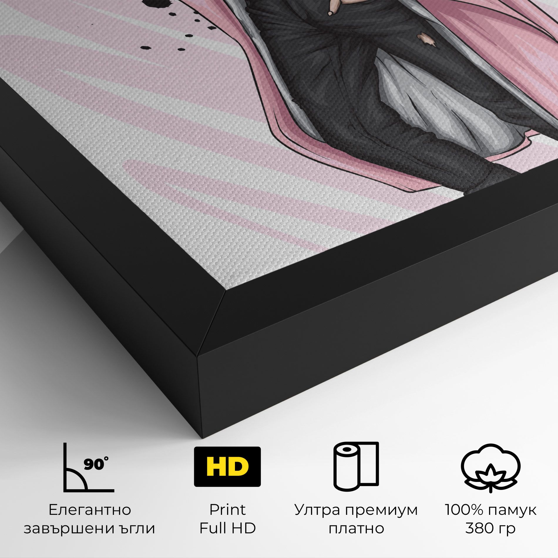 Pink Coat Woman mockup 4