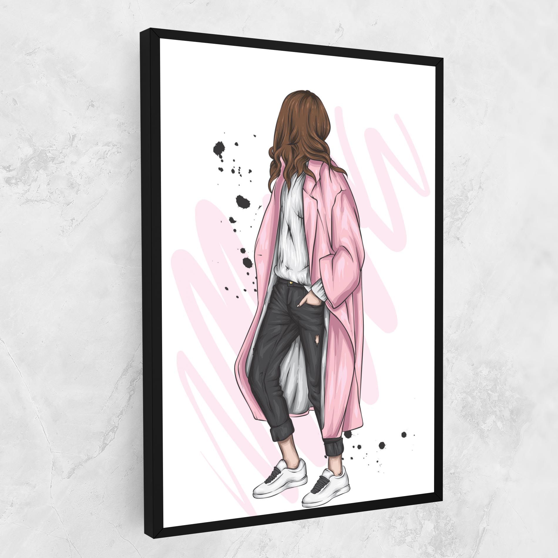 Pink Coat Woman mockup 1