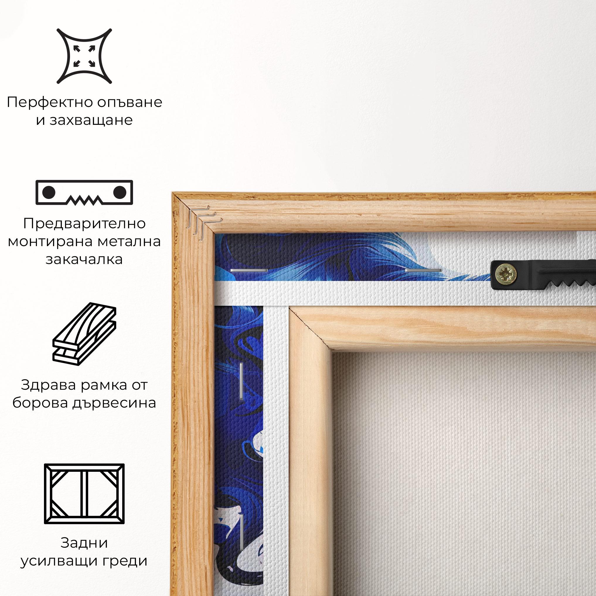 Картина на платно Big Blue Glasses mockup 5