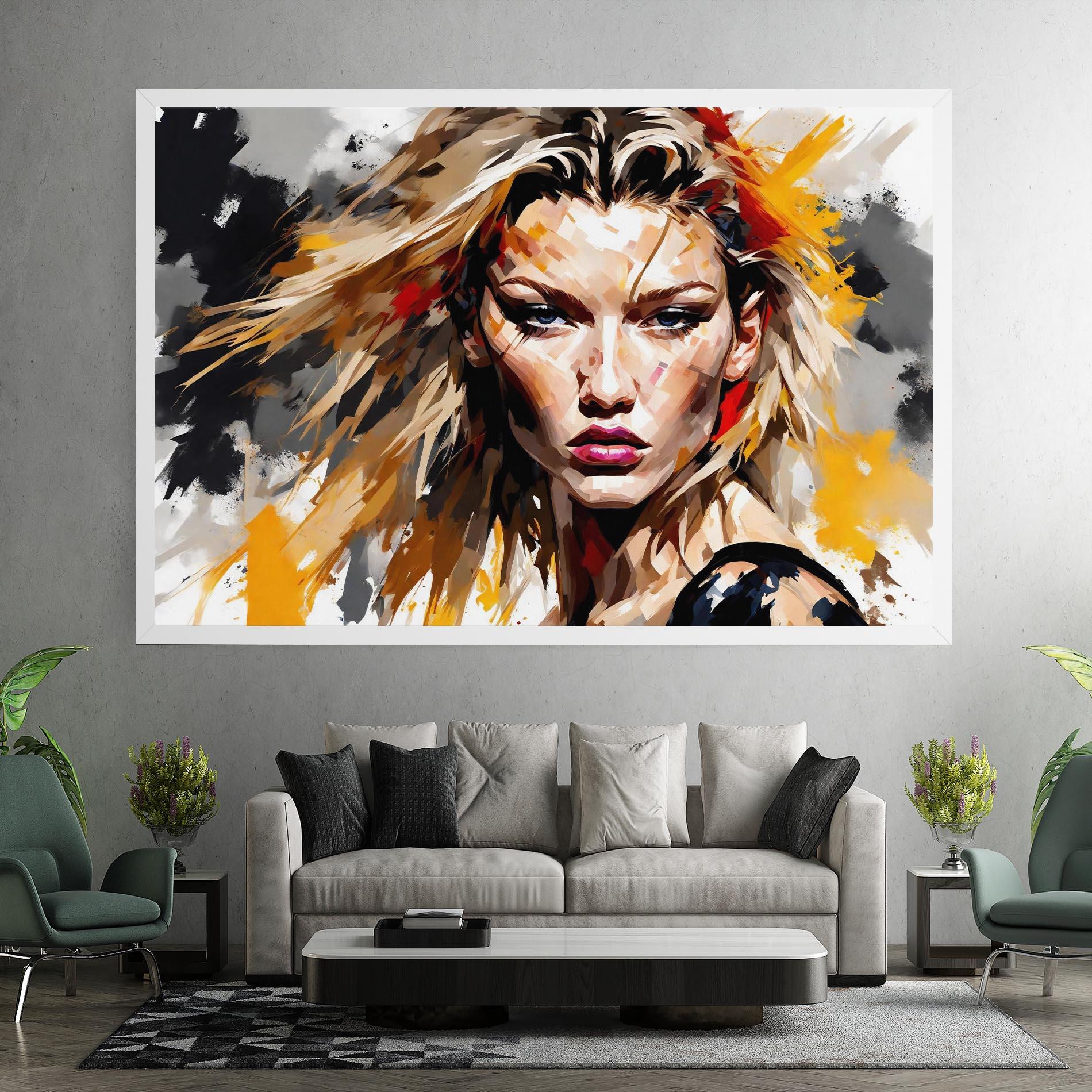 Картина на платно Blond Hair Splash mockup 7