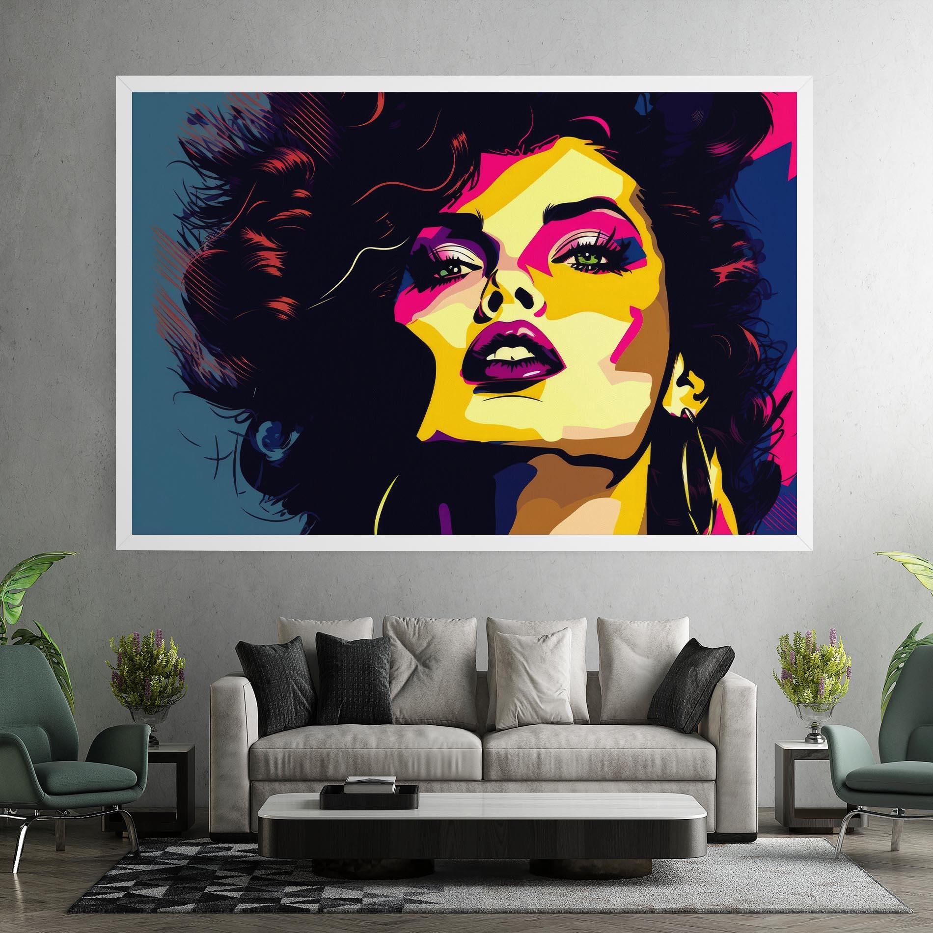 Картина на платно Pop Art Portrait Woman mockup 7