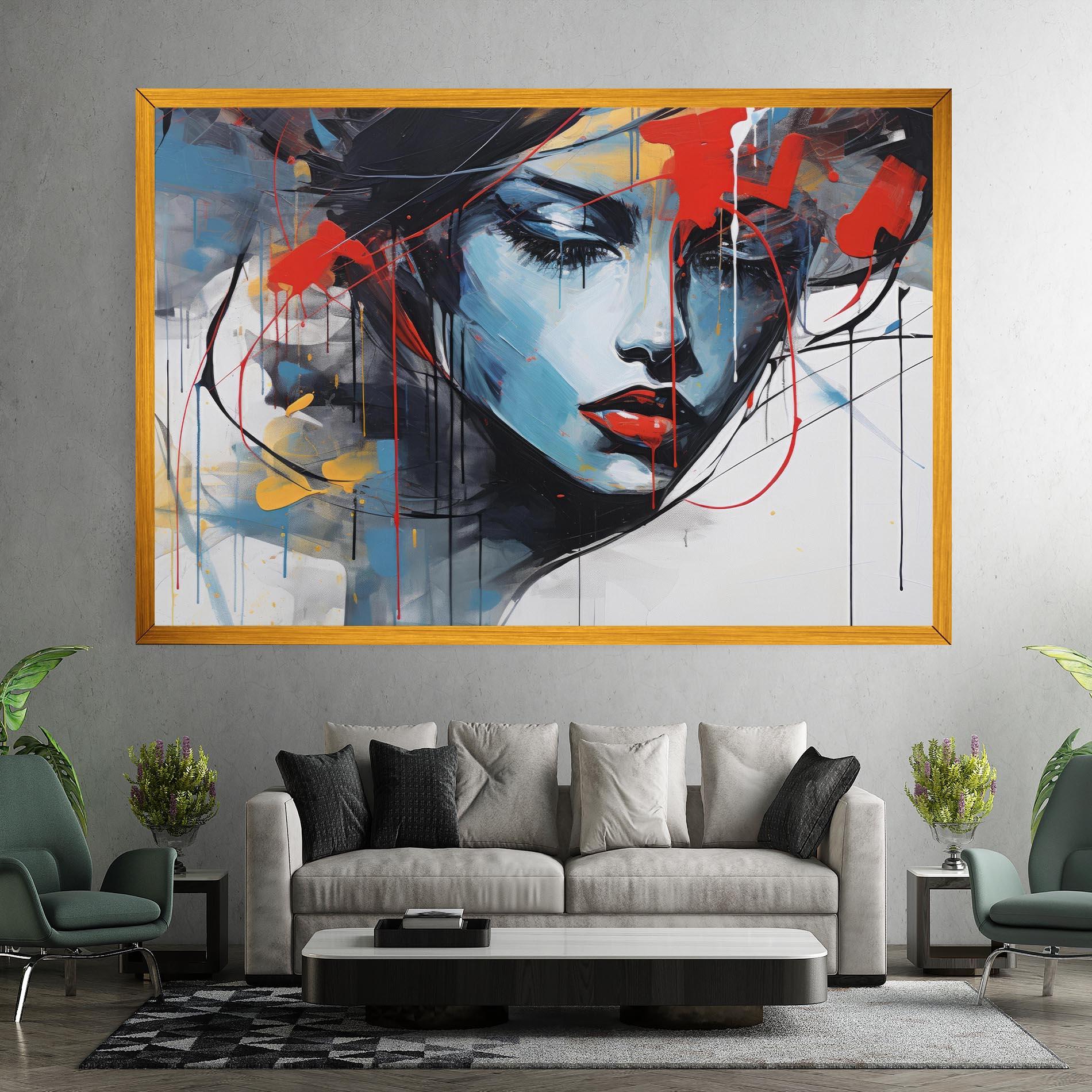 Картина на платно Edgy Woman mockup 7