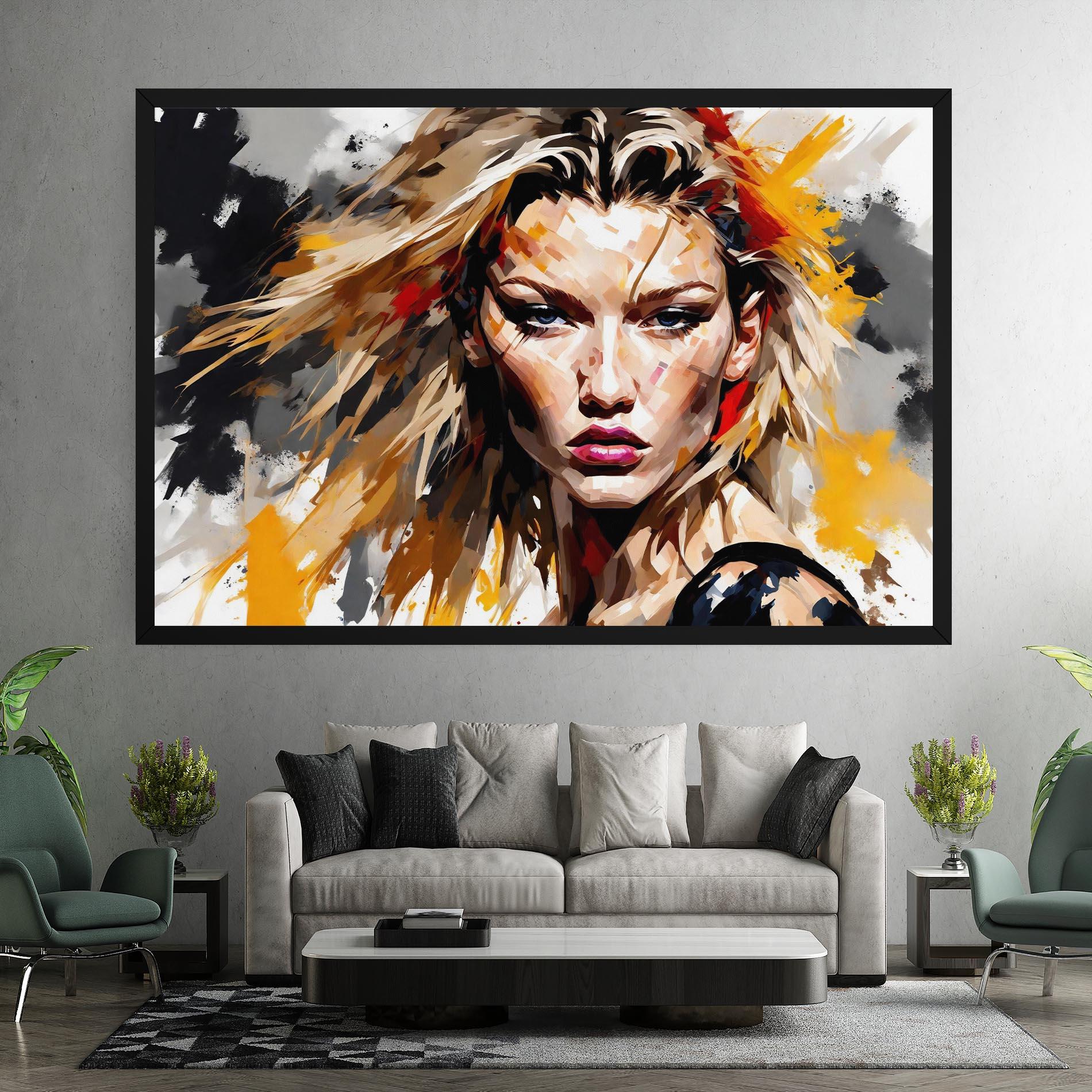 Картина на платно Blond Hair Splash mockup 7