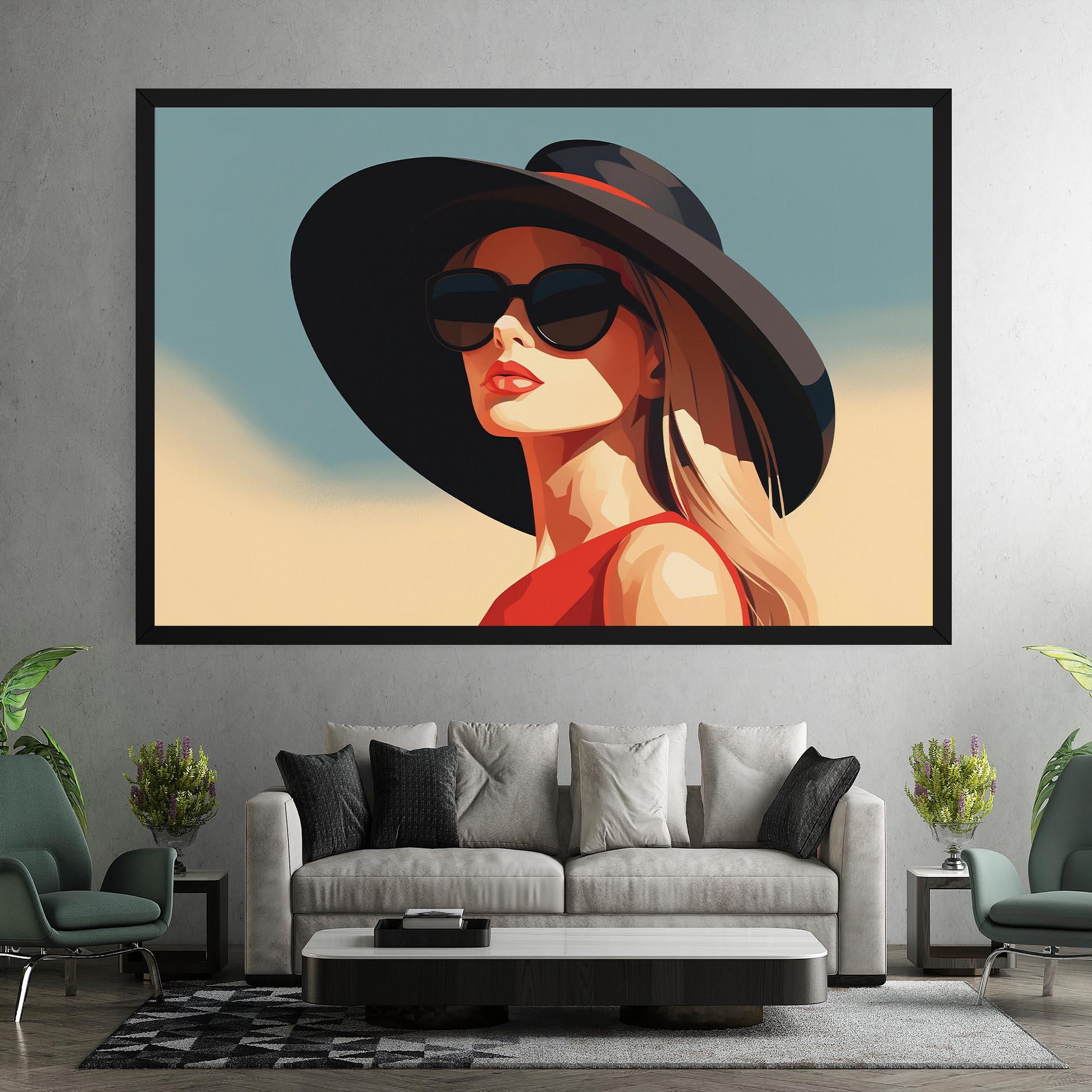 Картина на платно Caucasian Glamor Model mockup 7