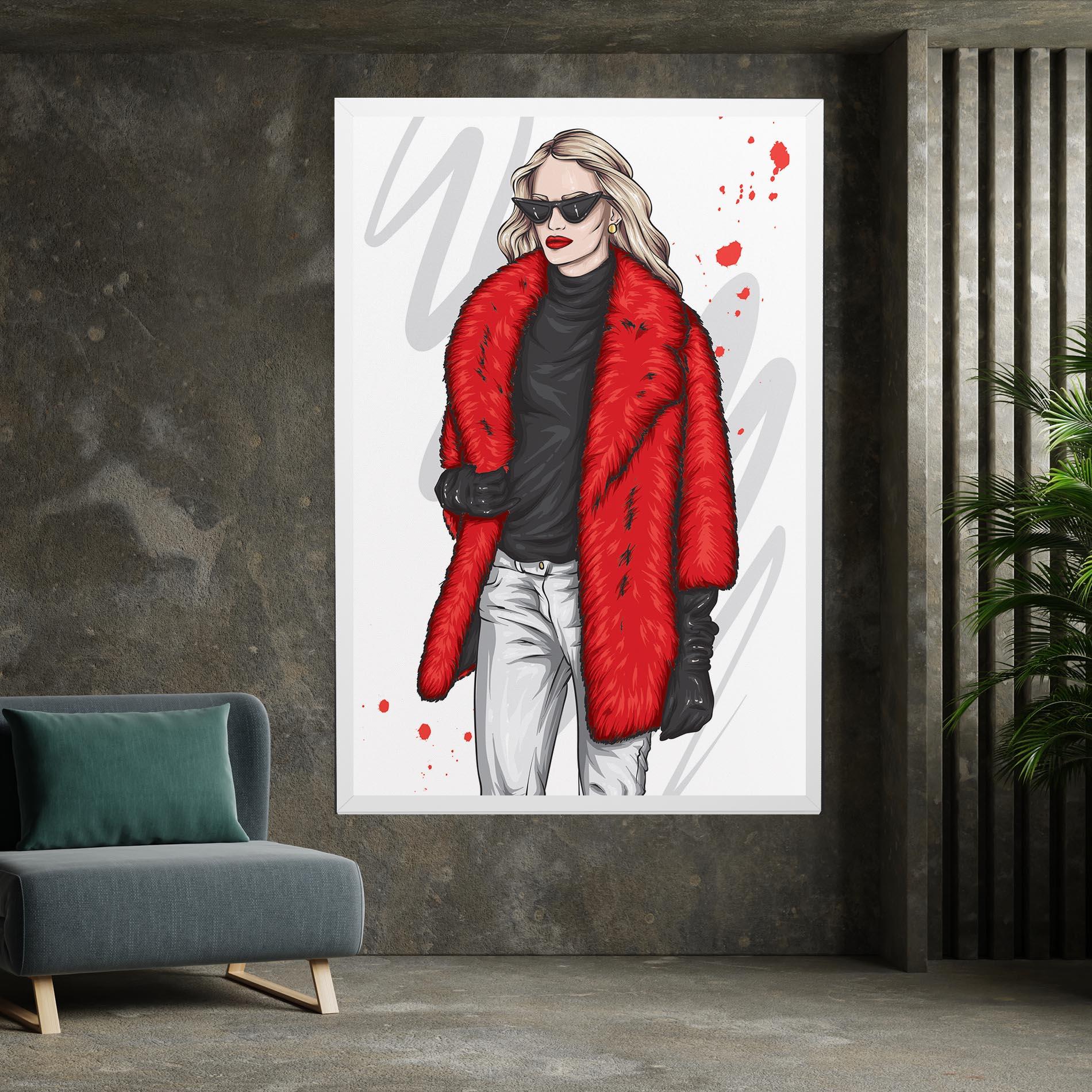 Картина на платно Black Blouse Woman mockup 7