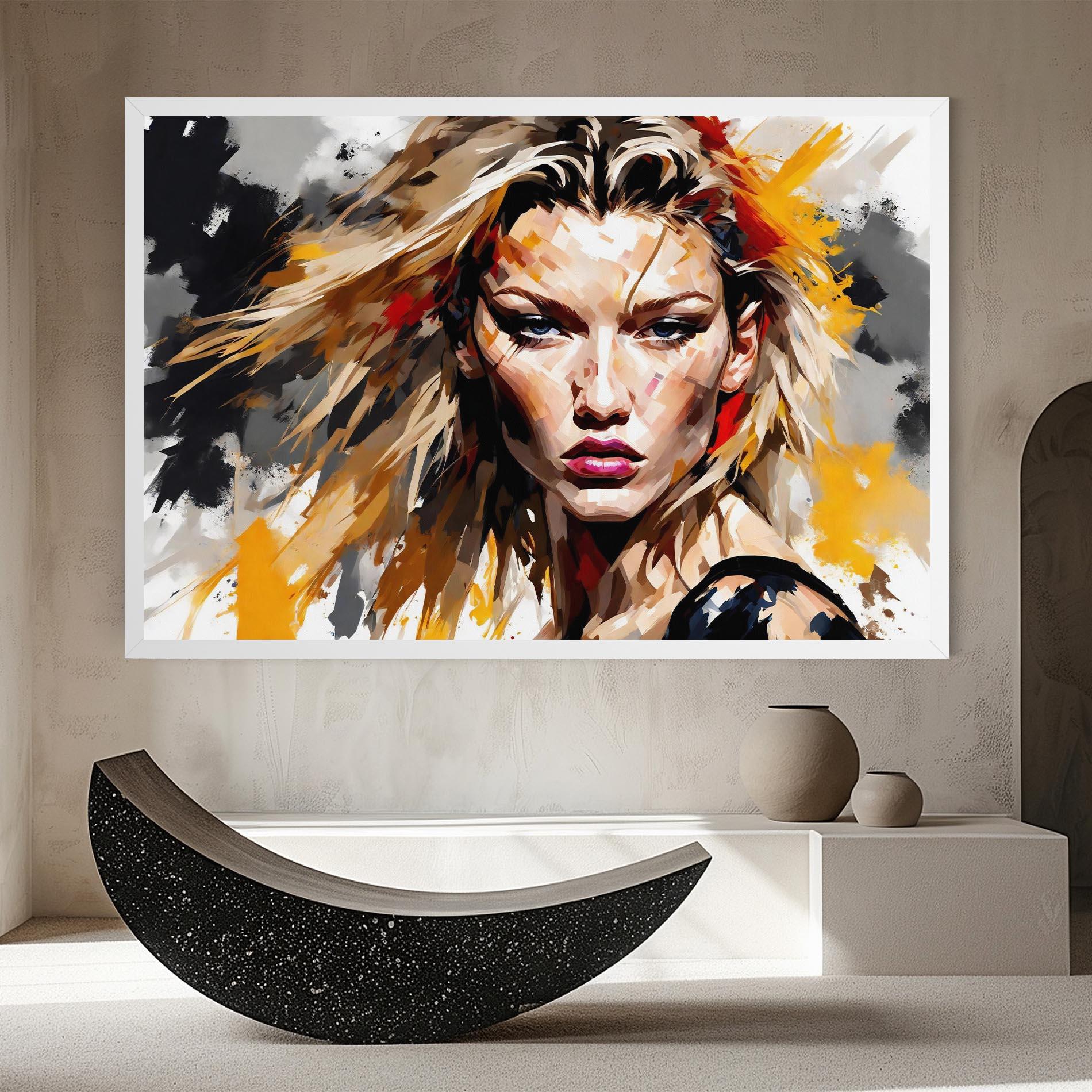 Картина на платно Blond Hair Splash mockup 8